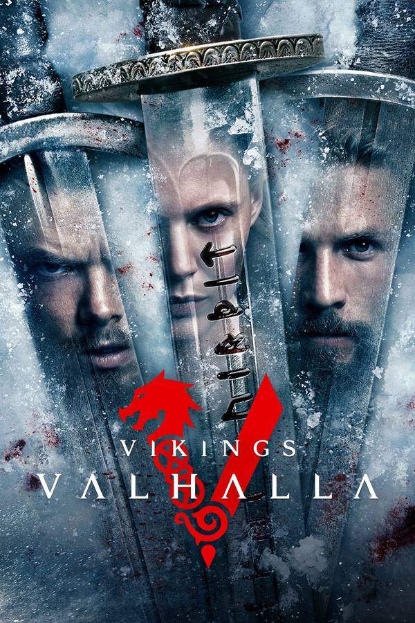 Poster chính thức của phim Phim Hành Động & Phiêu Lưu, Phim Tâm Lý "Huyền Thoại Vikings: Valhalla (Phần 2)" (Vikings: Valhalla - 2022), với sự tham gia của diễn viên Sam Corlett và Frida Gustavsson.