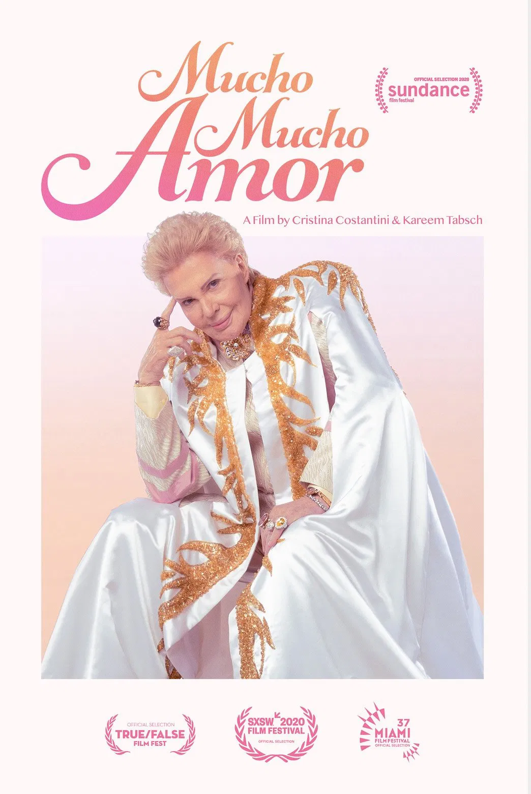 Poster chính thức của phim Phim Tài Liệu "Huyền Thoại Walter Mercado: Yêu Nhiều Nhiều" (Mucho Mucho Amor: The Legend of Walter Mercado - 2020), với sự tham gia của diễn viên Walter Mercado và Lin-Manuel Miranda.