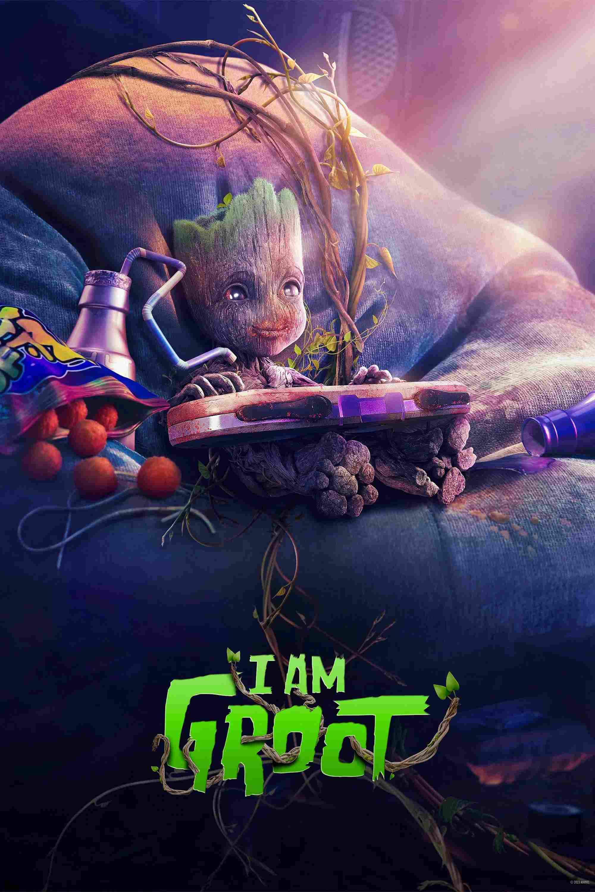 Poster chính thức của phim Phim Hoạt Hình, Phim Hài "I Am Groot (Phần 2)" (I Am Groot - 2022), với sự tham gia của diễn viên Vin Diesel.