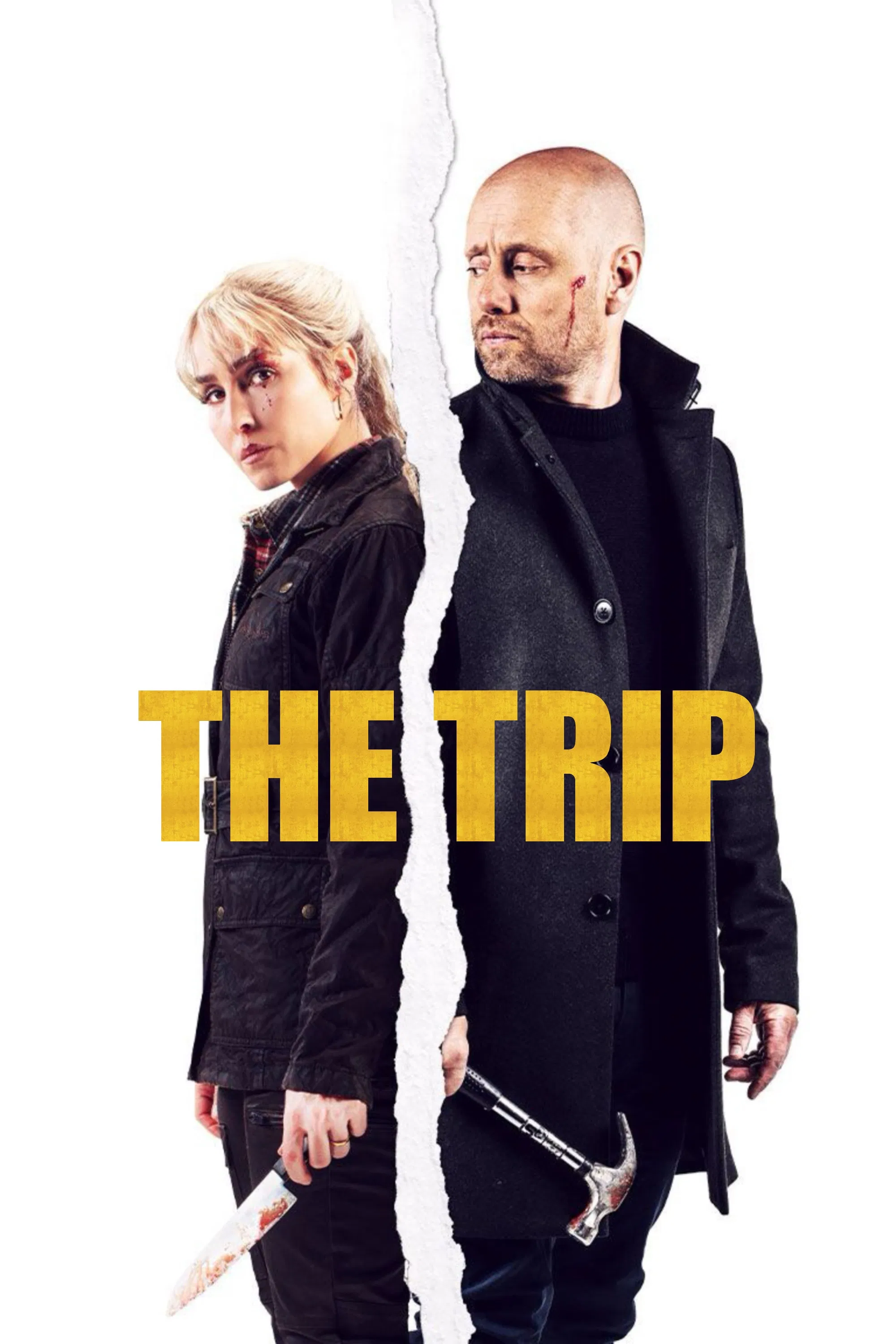 Poster chính thức của phim Phim Hài, Phim Kinh Dị "I onde dager" (The Trip - 2021), với sự tham gia của diễn viên Noomi Rapace và Aksel Hennie.