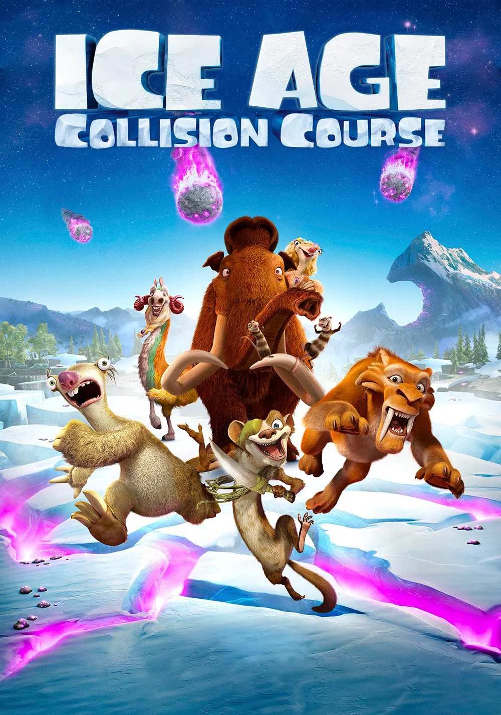 Poster chính thức của phim Phim Phiêu Lưu, Phim Hoạt Hình "Ice Age: Collision Course" (Ice Age: Collision Course - 2016), với sự tham gia của diễn viên Ray Romano và John Leguizamo.