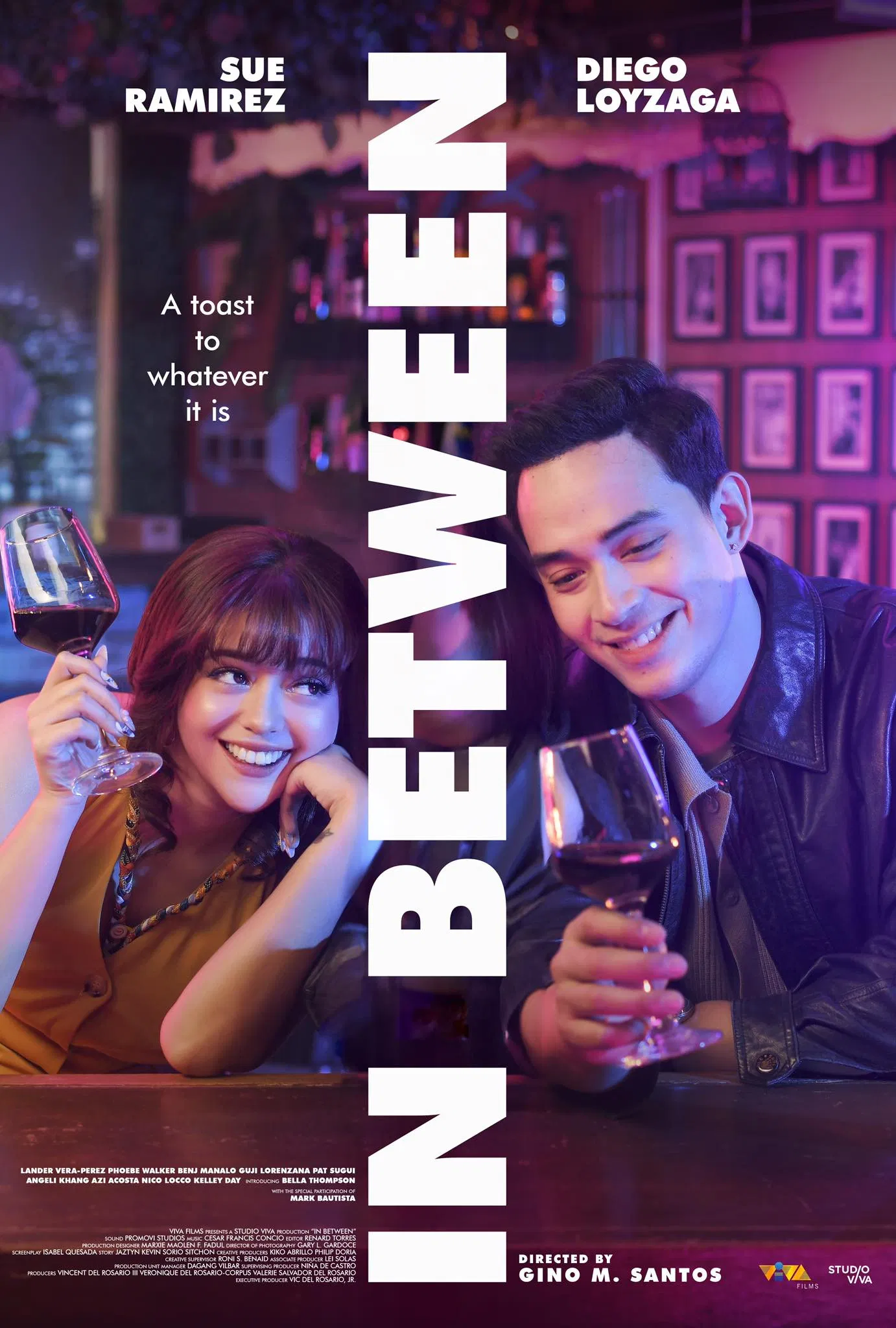Poster chính thức của phim Phim Tâm Lý, Phim Tình Cảm "In Between" (In Between - 2025), với sự tham gia của diễn viên Sue Ramirez và Diego Loyzaga.