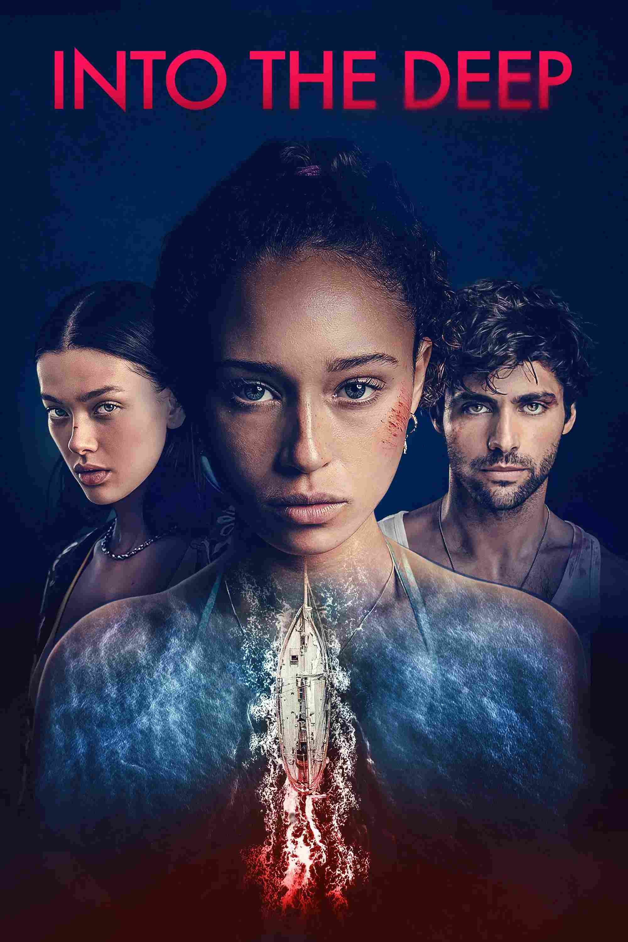 Poster chính thức của phim Phim Giật Gân "Into the Deep" (Into the Deep - 2022), với sự tham gia của diễn viên Ella-Rae Smith và Jessica Alexander.