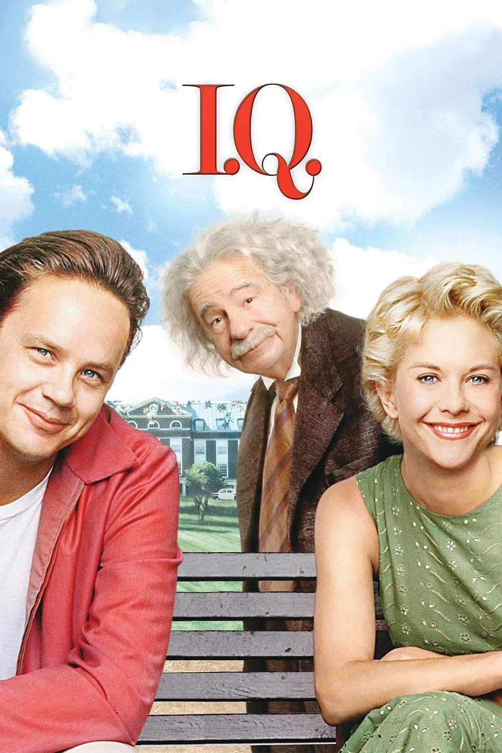 Poster chính thức của phim Phim Hài, Phim Tâm Lý "I.Q." (I.Q. - 1994), với sự tham gia của diễn viên Tim Robbins và Meg Ryan.