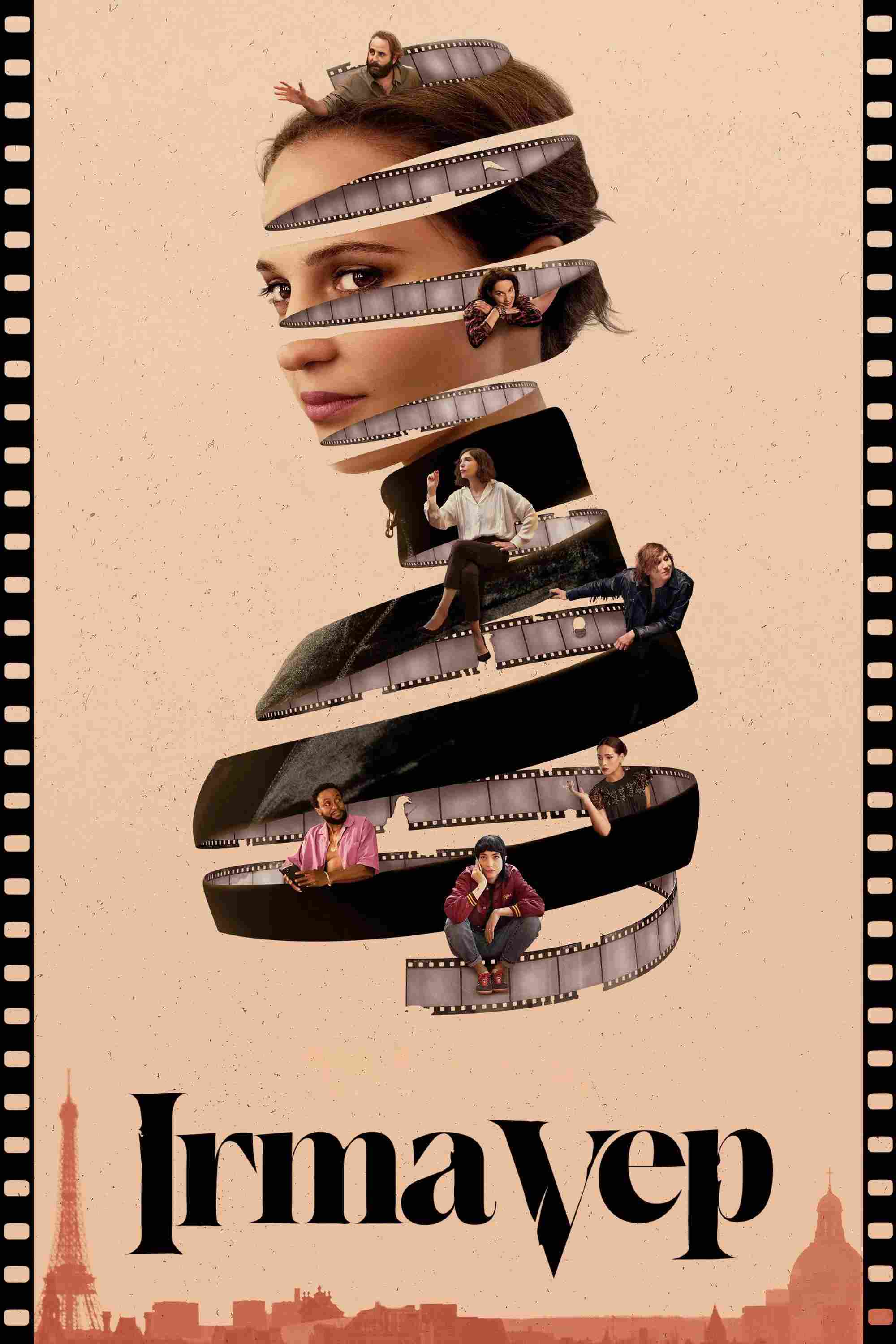 Poster chính thức của phim Phim Hài, Phim Tâm Lý "Irma Vep" (Irma Vep - 2022), với sự tham gia của diễn viên Alicia Vikander và Vincent Macaigne.