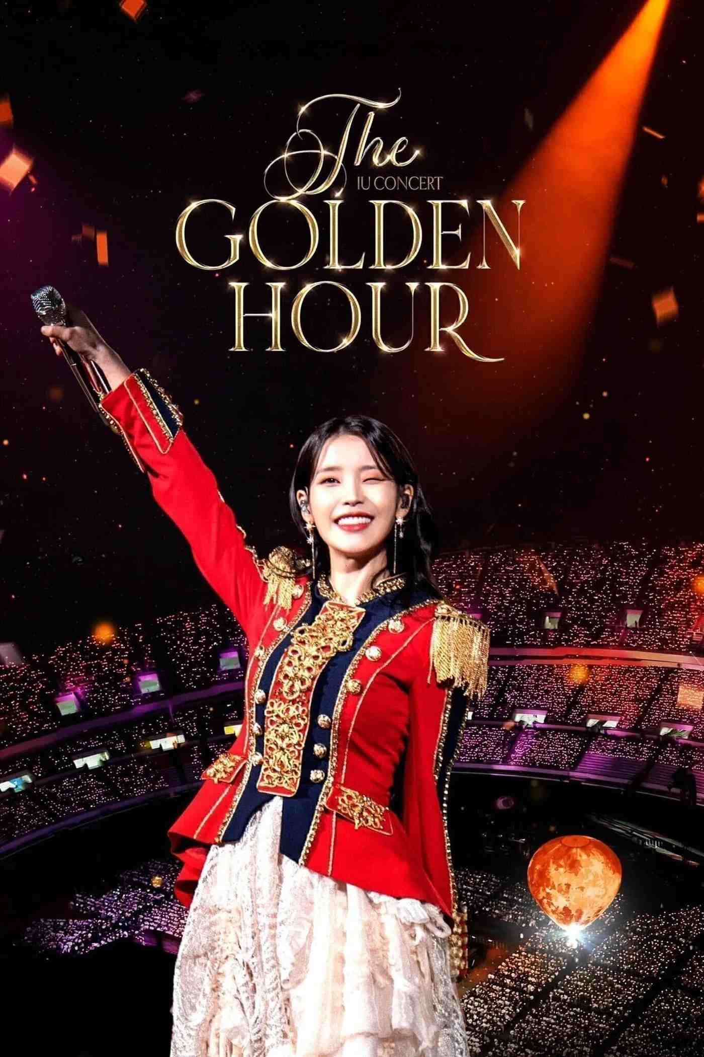 Poster chính thức của phim Phim Ca Nhạc "IU Concert: Thời Khắc Quý Giá" (IU CONCERT : The Golden Hour - 2023), với sự tham gia của diễn viên IU.