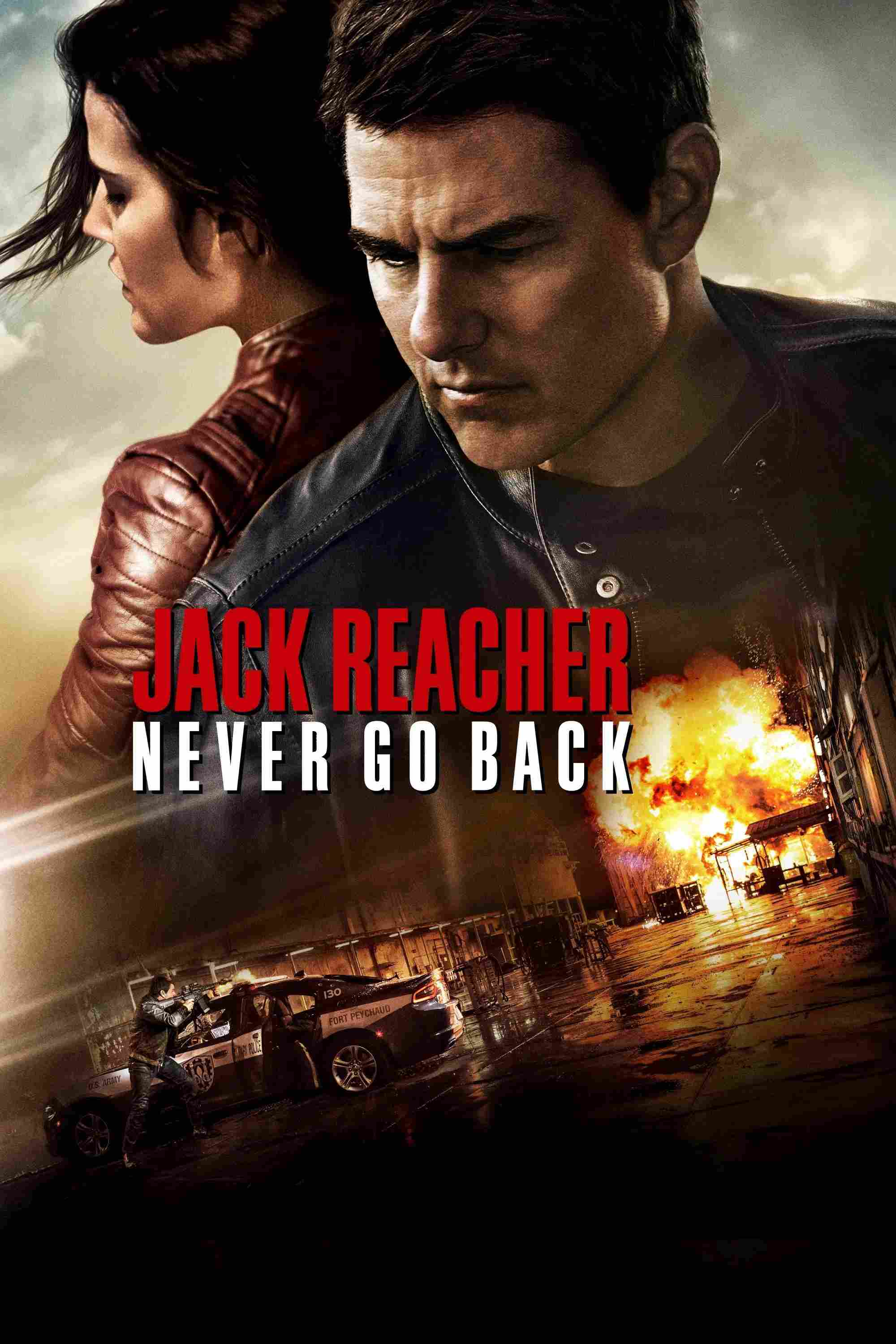 Poster chính thức của phim Phim Hành Động, Phim Tâm Lý "Jack Reacher: Không Quay Đầu" (Jack Reacher: Never Go Back - 2016), với sự tham gia của diễn viên Tom Cruise và Cobie Smulders.