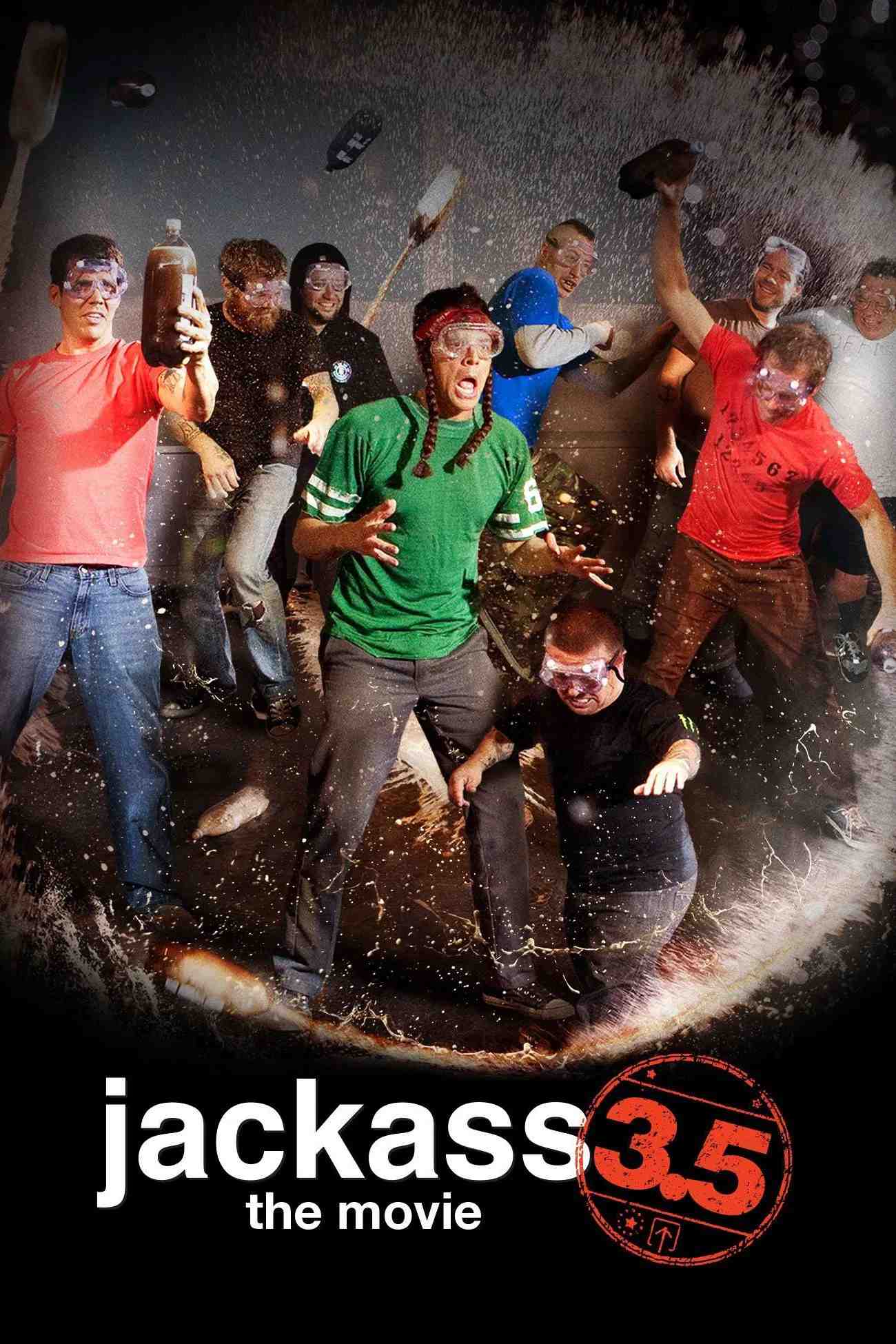 Poster chính thức của phim Phim Hài, Phim Tài Liệu "Jackass 3.5" (Jackass 3.5 - 2011), với sự tham gia của diễn viên Johnny Knoxville và Ryan Dunn.