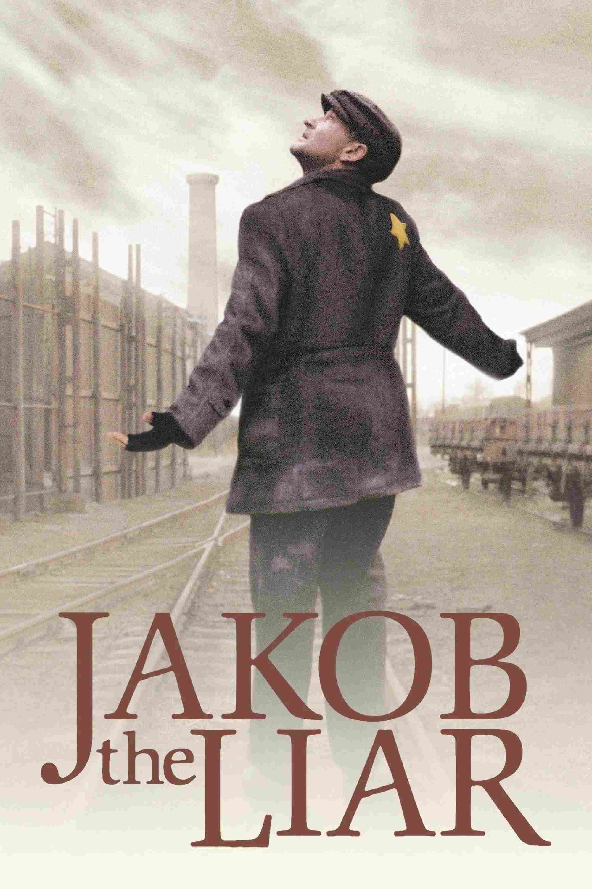 Poster chính thức của phim Phim Hài, Phim Tâm Lý "Jacob Kẻ Nói Dối" (Jakob the Liar - 1999), với sự tham gia của diễn viên Robin Williams và Liev Schreiber.