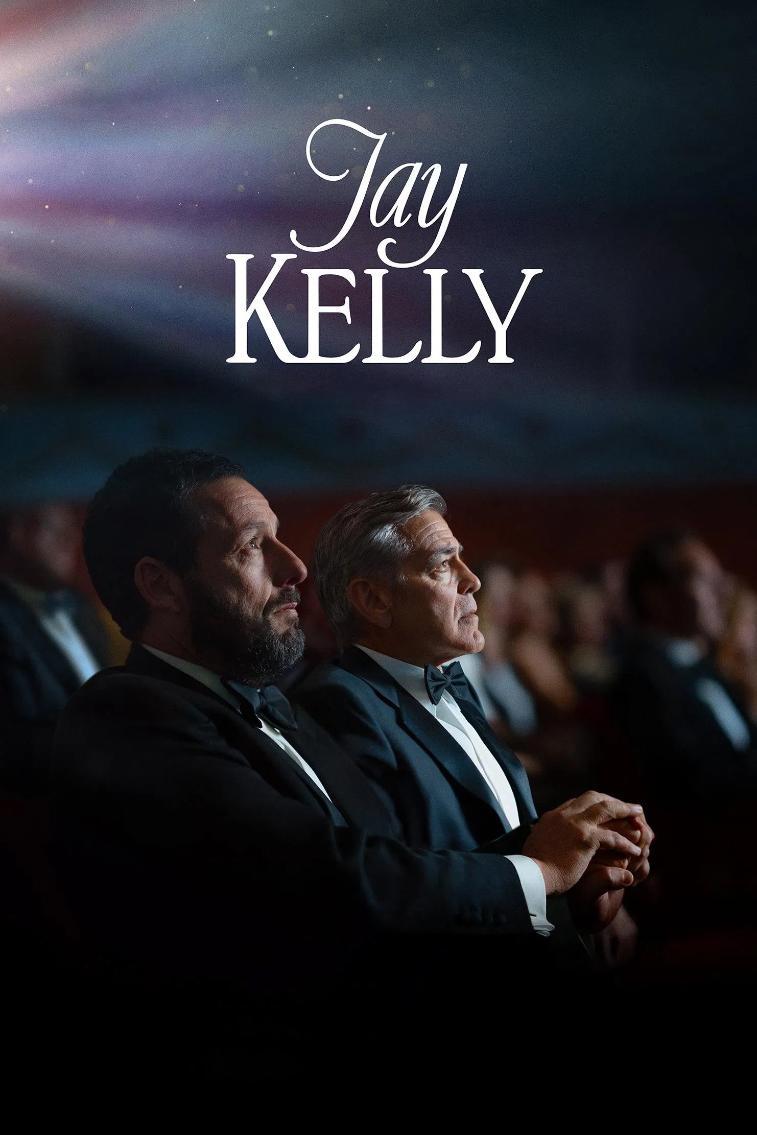 Poster chính thức của phim Phim Tâm Lý, Phim Hài "Jay Kelly" (Jay Kelly - 2025), với sự tham gia của diễn viên George Clooney và Adam Sandler.