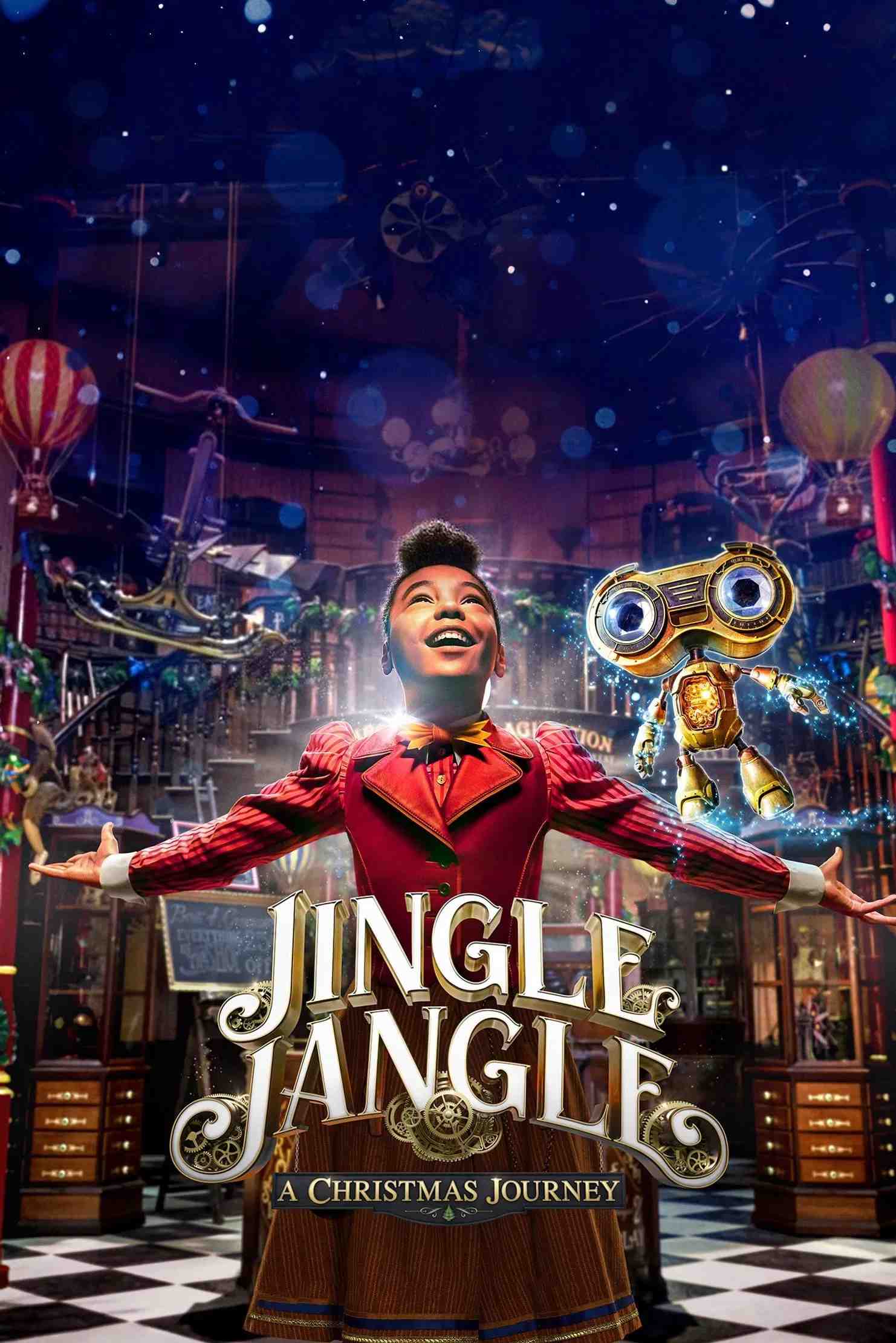 Poster chính thức của phim Phim Gia Đình, Phim Giả Tượng "Jingle Jangle: Hành Trình Giáng Sinh" (Jingle Jangle: A Christmas Journey - 2020), với sự tham gia của diễn viên Forest Whitaker và Keegan-Michael Key.