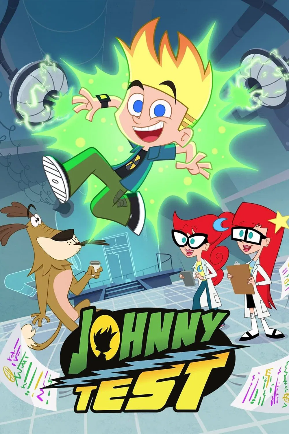 Poster chính thức của phim Phim Hoạt Hình, Phim Hài "Johnny Test (Phần 2)" (Johnny Test - 2021), với sự tham gia của diễn viên James Arnold Taylor và Trevor Devall.
