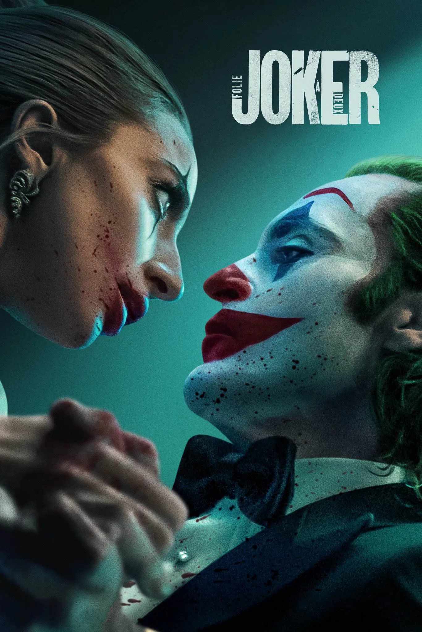 Poster chính thức của phim Phim Tâm Lý, Phim Hình Sự "Joker: Điên Có Đôi" (Joker: Folie à Deux - 2024), với sự tham gia của diễn viên Joaquin Phoenix và Lady Gaga.