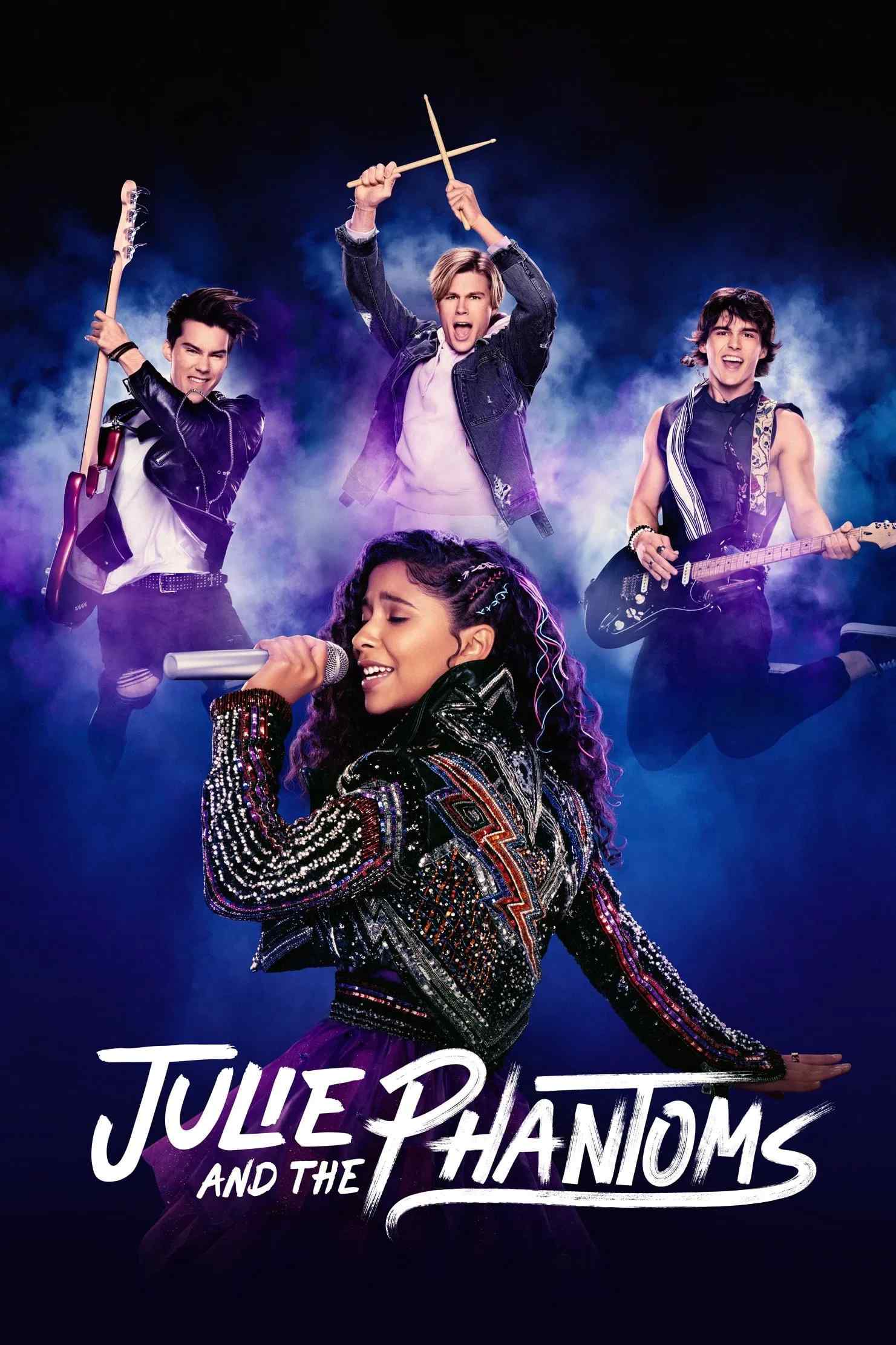 Poster chính thức của phim Phim Gia Đình, Phim Hài "Julie và Những Hồn Ma" (Julie and the Phantoms - 2020), với sự tham gia của diễn viên Madison Reyes và Charlie Gillespie.