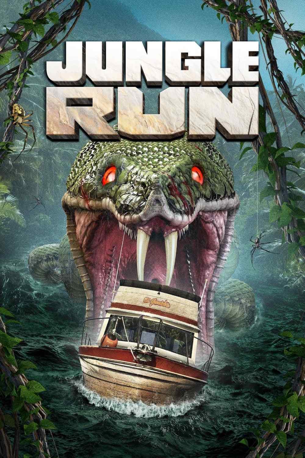 Poster chính thức của phim Phim Phiêu Lưu, Phim Hành Động "Jungle Run" (Jungle Run - 2021), với sự tham gia của diễn viên Richard Grieco và Alyson Gorske.