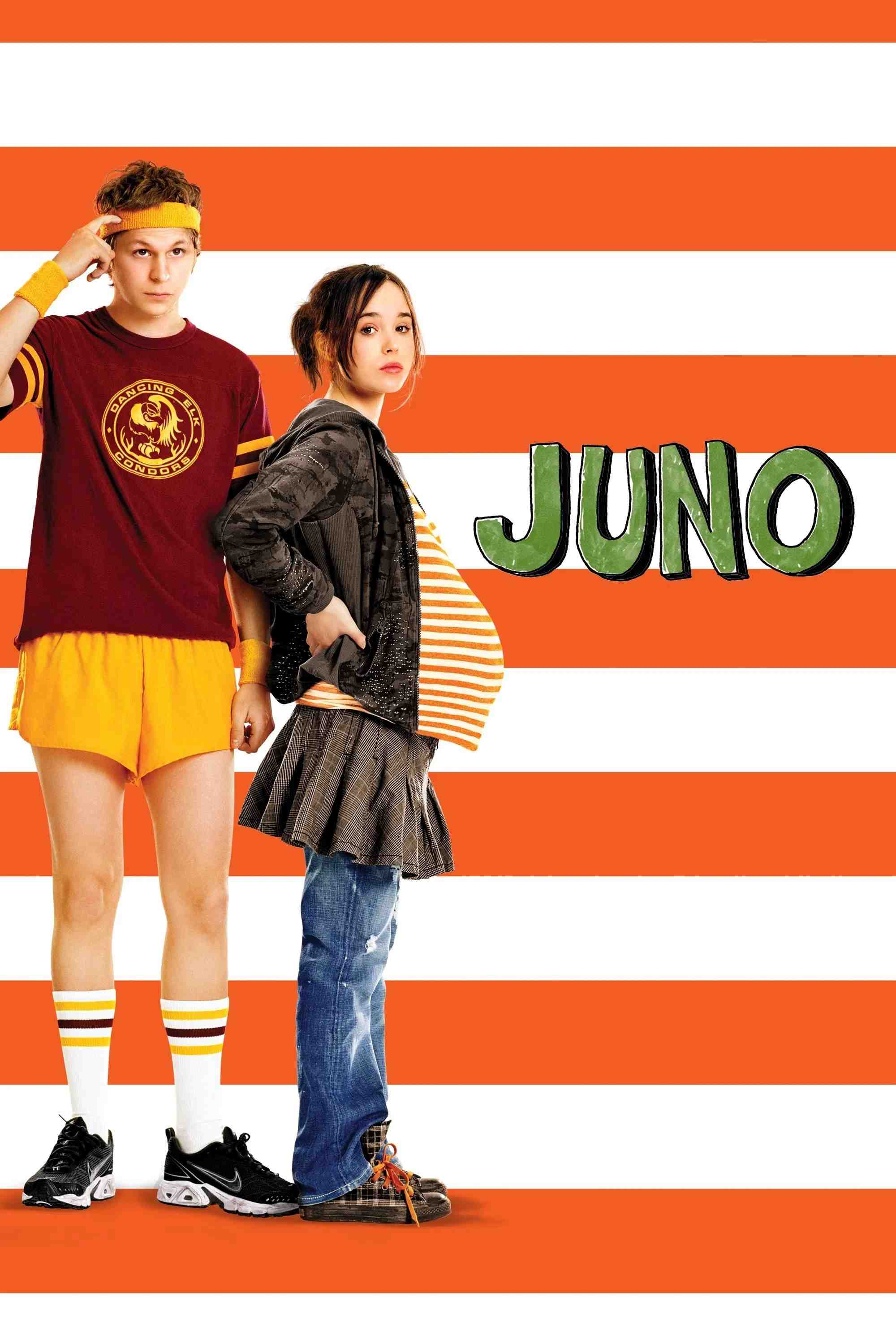 Poster chính thức của phim Phim Hài, Phim Tâm Lý "Juno" (Juno - 2007), với sự tham gia của diễn viên Elliot Page và Michael Cera.