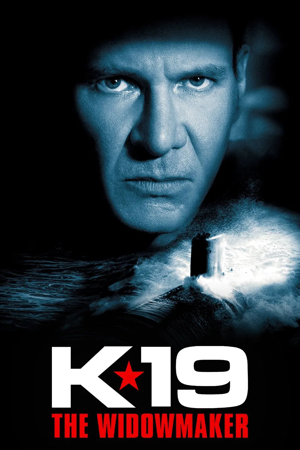 Poster chính thức của phim Phim Tâm Lý, Phim Lịch Sử "K-19: Tàu Ngầm Tử Thần" (K-19: The Widowmaker - 2002), với sự tham gia của diễn viên Harrison Ford và Liam Neeson.