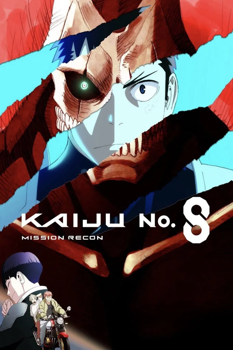 Poster chính thức của phim Phim Hoạt Hình, Phim Hành Động "Kaiju No. 8: Mission Recon" (Kaiju No. 8: Mission Recon - 2025), với sự tham gia của diễn viên Masaya Fukunishi và Wataru Katoh.