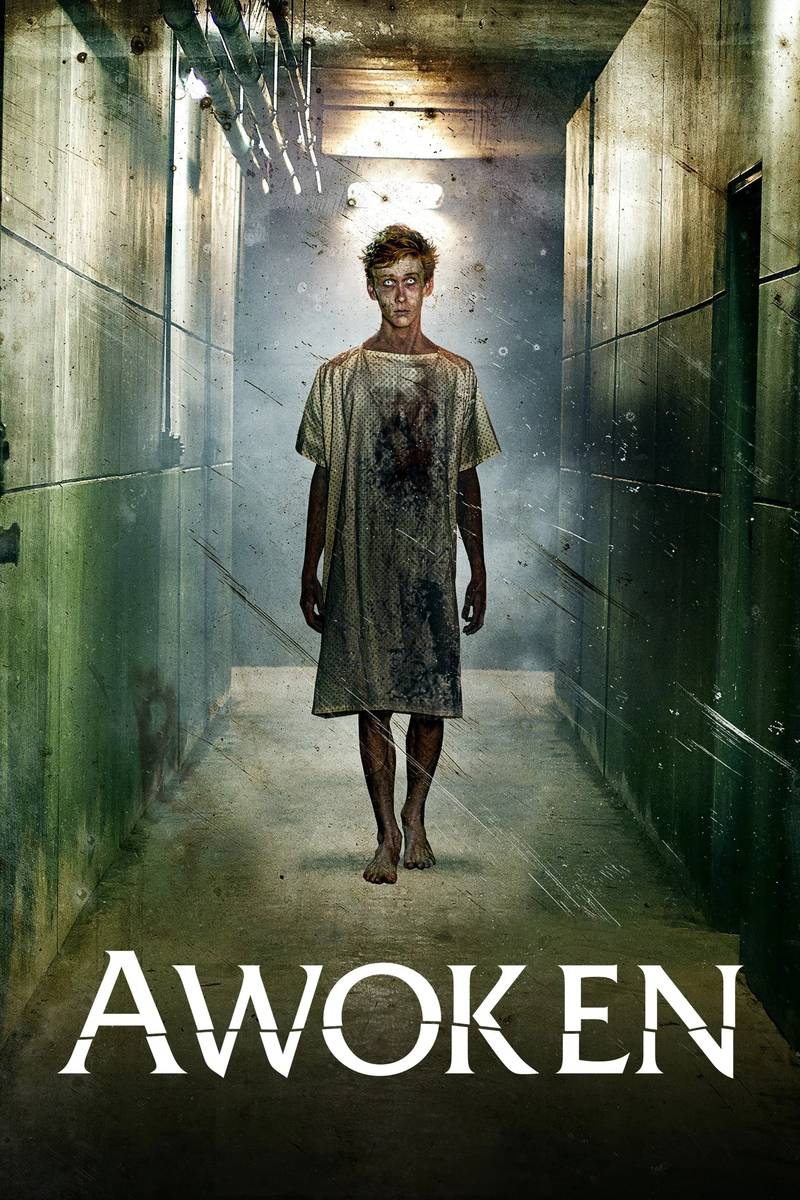 Poster chính thức của phim Phim Kinh Dị, Phim Giật Gân "Kẻ Ăn Giấc Ngủ" (Awoken - 2019), với sự tham gia của diễn viên Erik Thomson và Sara West.
