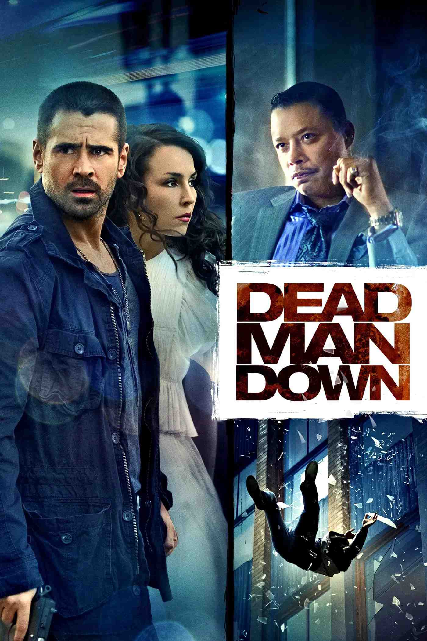 Poster chính thức của phim Phim Giật Gân, Phim Hành Động "Kẻ Báo Thù" (Dead Man Down - 2013), với sự tham gia của diễn viên Colin Farrell và Noomi Rapace.