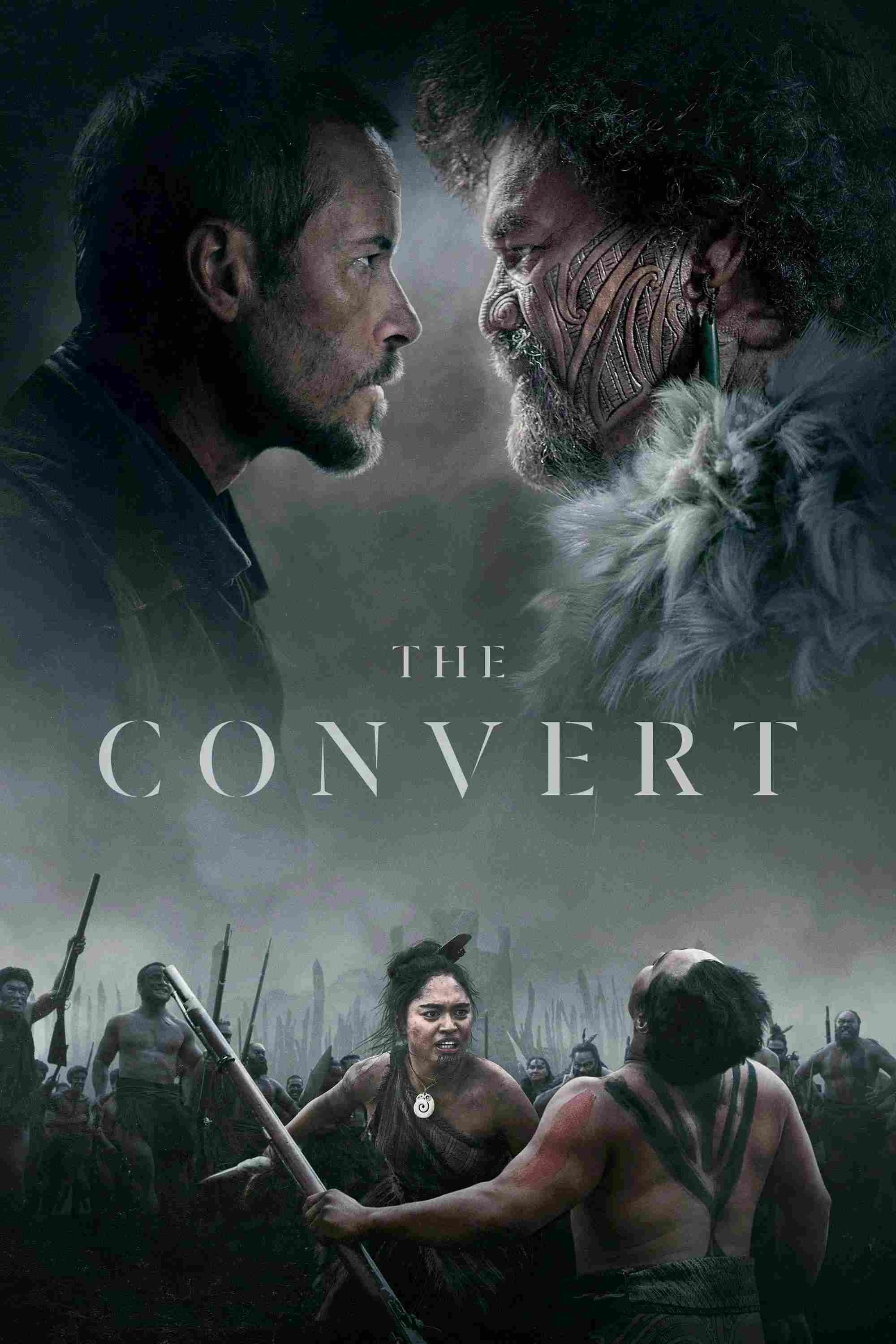 Poster chính thức của phim Phim Hành Động, Phim Tâm Lý "Kẻ Cải Đạo" (The Convert - 2024), với sự tham gia của diễn viên Guy Pearce và Tioreore Ngatai-Melbourne.