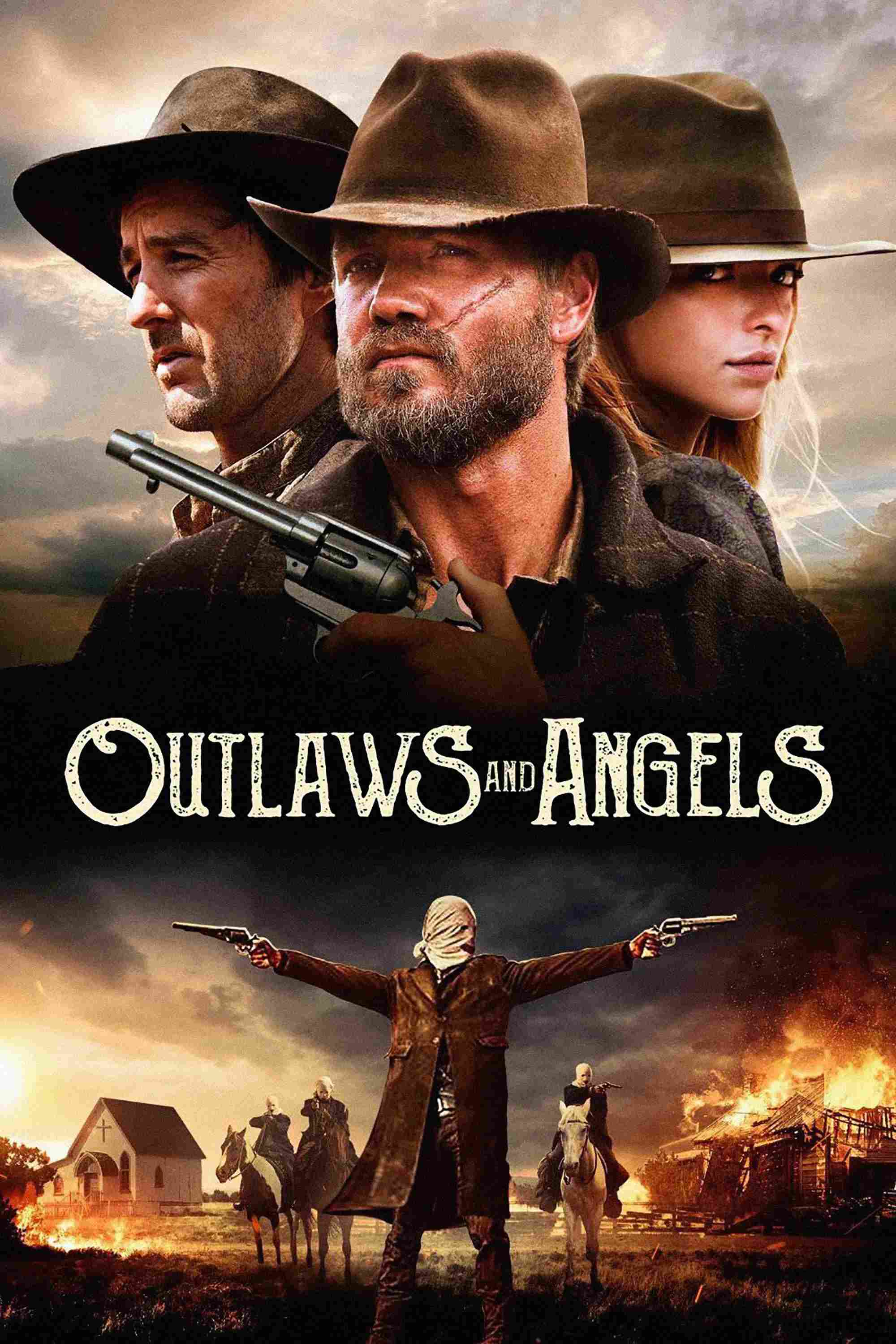 Poster chính thức của phim Phim Miền Tây, Phim Tâm Lý "Kẻ Cướp Và Thiên Thần" (Outlaws and Angels - 2016), với sự tham gia của diễn viên Francesca Eastwood và Chad Michael Murray.