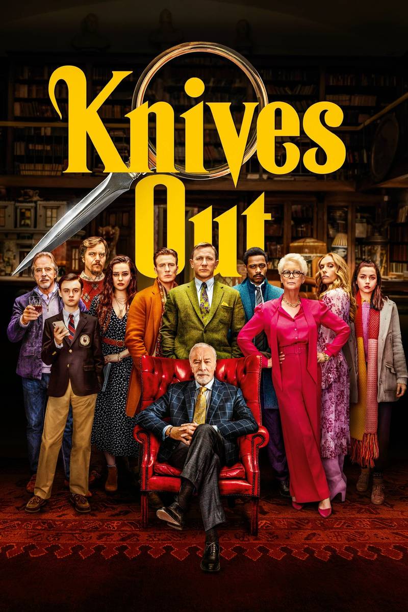 Poster chính thức của phim Phim Hài, Phim Hình Sự "Kẻ Đâm Lén Phần 2" (Knives Out - 2019), với sự tham gia của diễn viên Daniel Craig và Chris Evans.