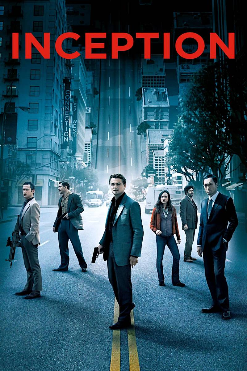 Poster chính thức của phim Phim Hành Động, Phim Viễn Tưởng "Kẻ Đánh Cắp Giấc Mơ" (Inception - 2010), với sự tham gia của diễn viên Leonardo DiCaprio và Joseph Gordon-Levitt.