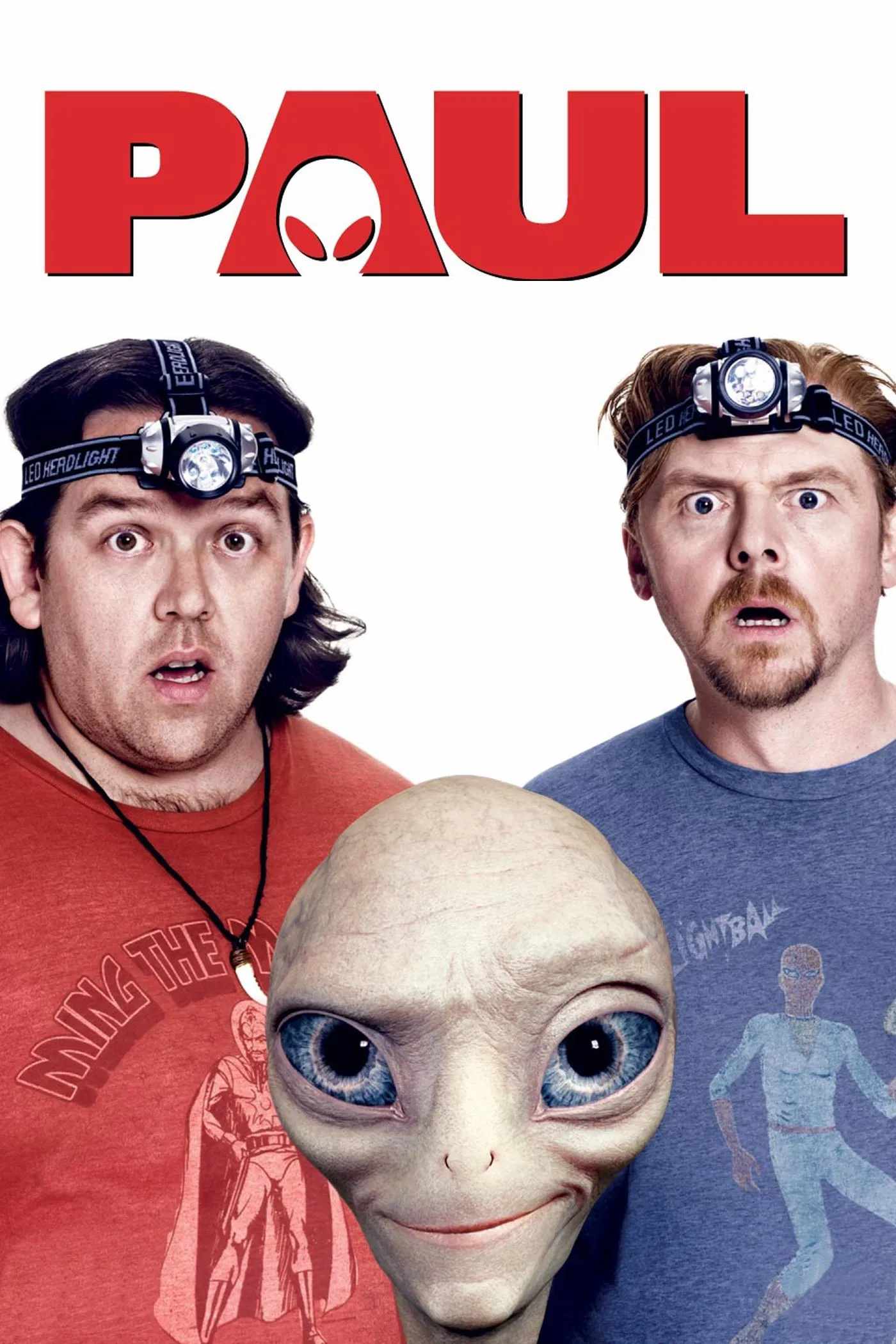 Poster chính thức của phim Phim Phiêu Lưu, Phim Hài "Kẻ Đào Tẩu Kỳ Quái" (Paul - 2011), với sự tham gia của diễn viên Simon Pegg và Nick Frost.