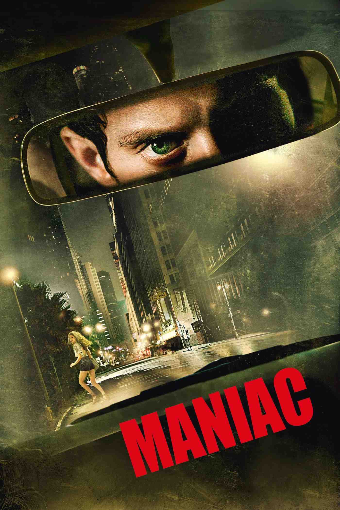 Poster chính thức của phim Phim Kinh Dị, Phim Giật Gân "Kẻ Điên" (Maniac - 2012), với sự tham gia của diễn viên Elijah Wood và Nora Arnezeder.