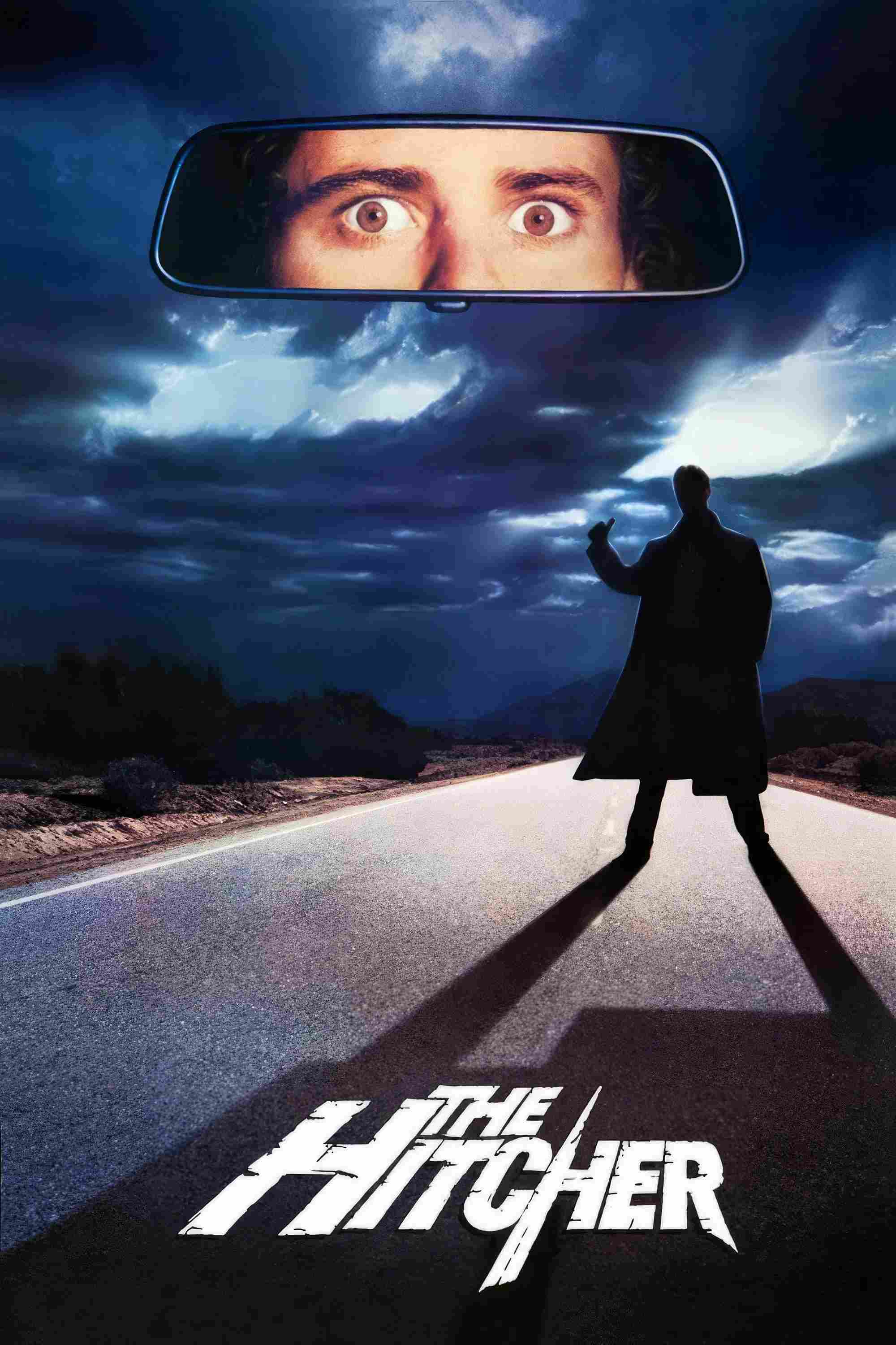 Poster chính thức của phim Phim Kinh Dị, Phim Hành Động "Kẻ Đón Đường (1986)" (The Hitcher - 1986), với sự tham gia của diễn viên Rutger Hauer và C. Thomas Howell.