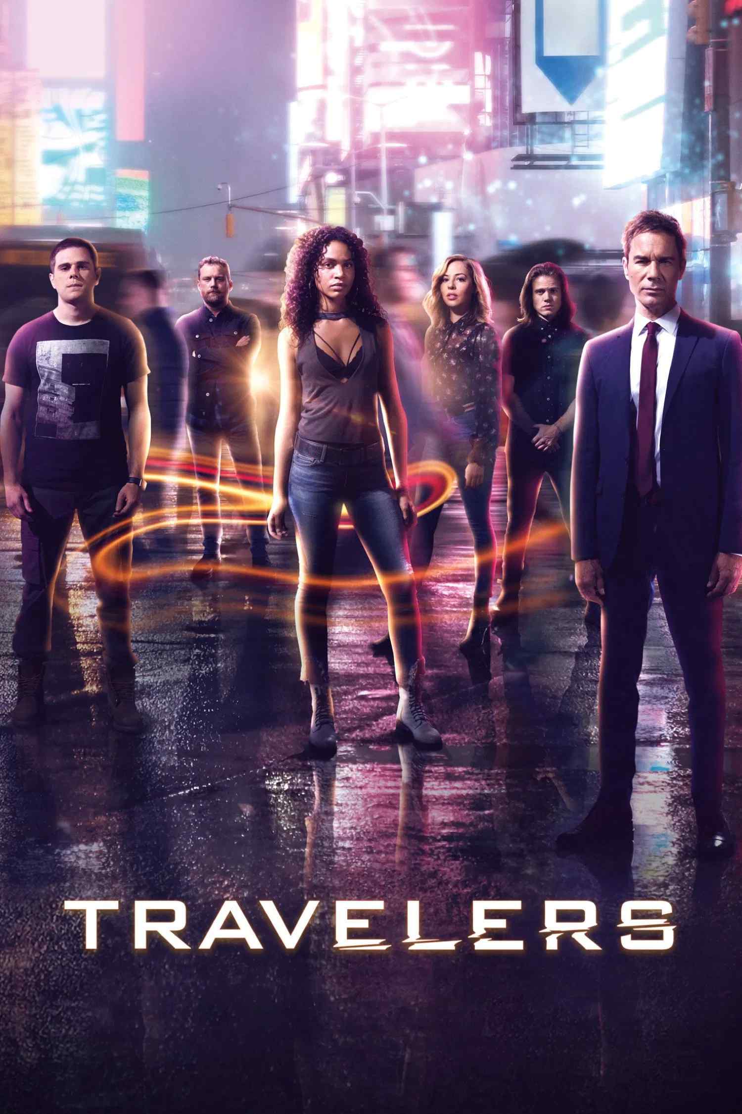 Poster chính thức của phim Phim Tâm Lý, Phim Viễn Tưởng & Giả Tưởng "Kẻ du hành (Phần 3)" (Travelers - 2016), với sự tham gia của diễn viên Eric McCormack và MacKenzie Porter.