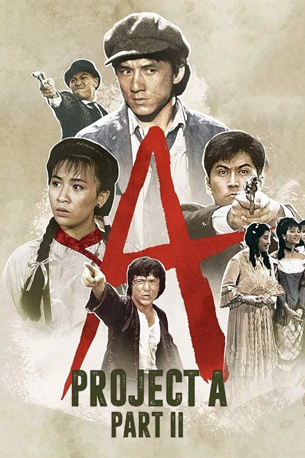 Poster chính thức của phim Phim Hành Động, Phim Hài "Kế Hoạch A 2" (Project A Part II - 1987), với sự tham gia của diễn viên Thành Long và Trương Mạn Ngọc.
