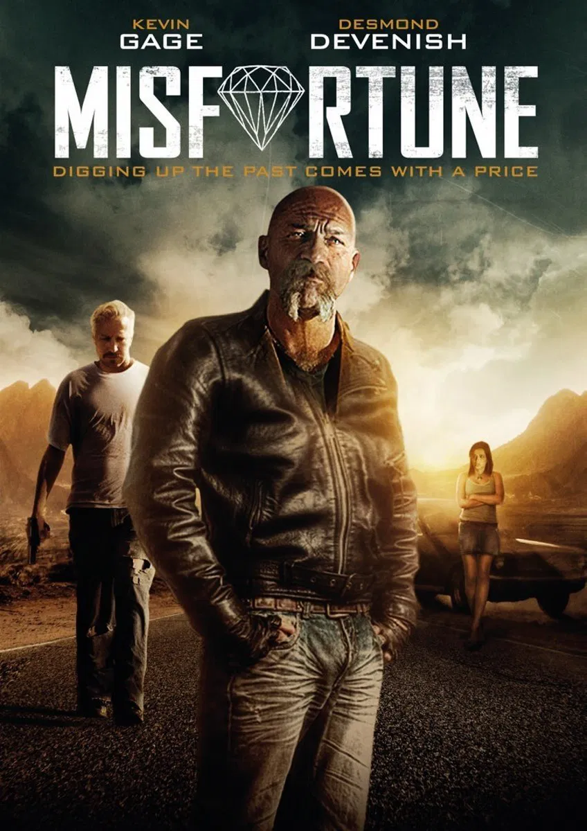 Poster chính thức của phim Phim Tâm Lý, Phim Hình Sự "Kế Hoạch Rùng Rợn" (Misfortune - 2016), với sự tham gia của diễn viên Desmond Devenish và Jenna Kanell.