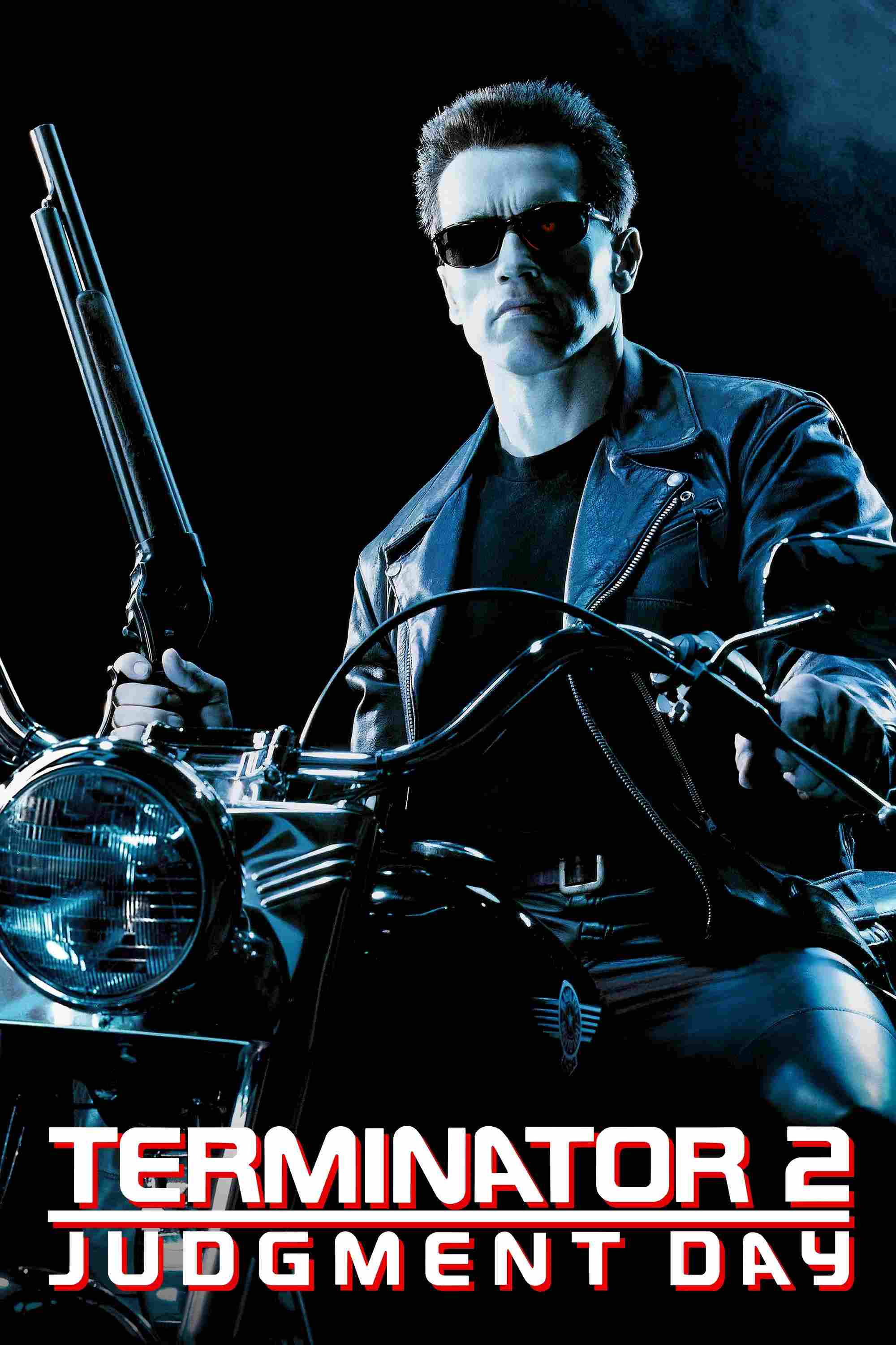 Poster chính thức của phim Phim Hành Động, Phim Giật Gân "Kẻ Hủy Diệt 2: Ngày Phán Xét" (Terminator 2: Judgment Day - 1991), với sự tham gia của diễn viên Arnold Schwarzenegger và Linda Hamilton.