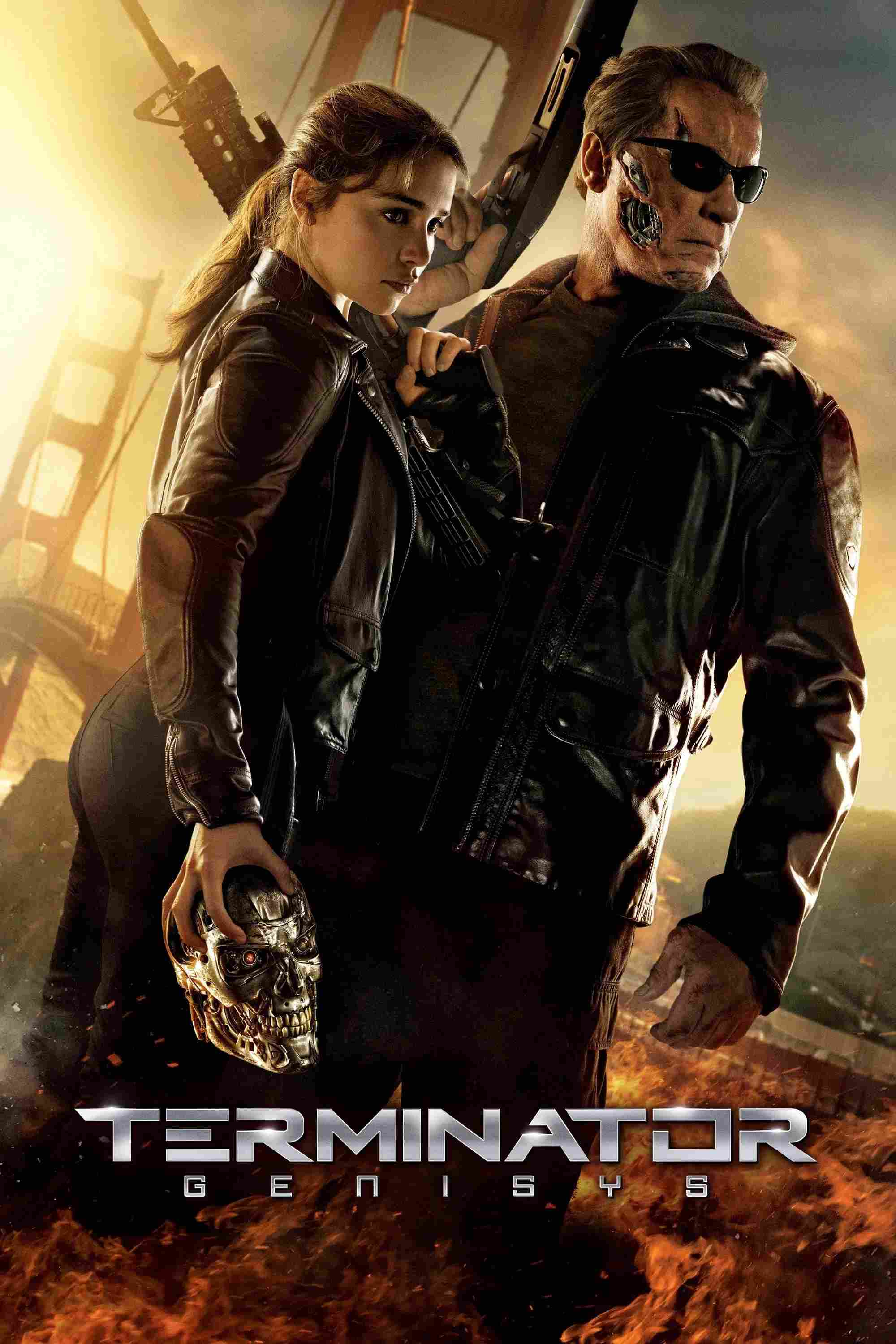 Poster chính thức của phim Phim Viễn Tưởng, Phim Hành Động "Kẻ Hủy Diệt: Thời Đại Genysis" (Terminator Genisys - 2015), với sự tham gia của diễn viên Emilia Clarke và Jai Courtney.