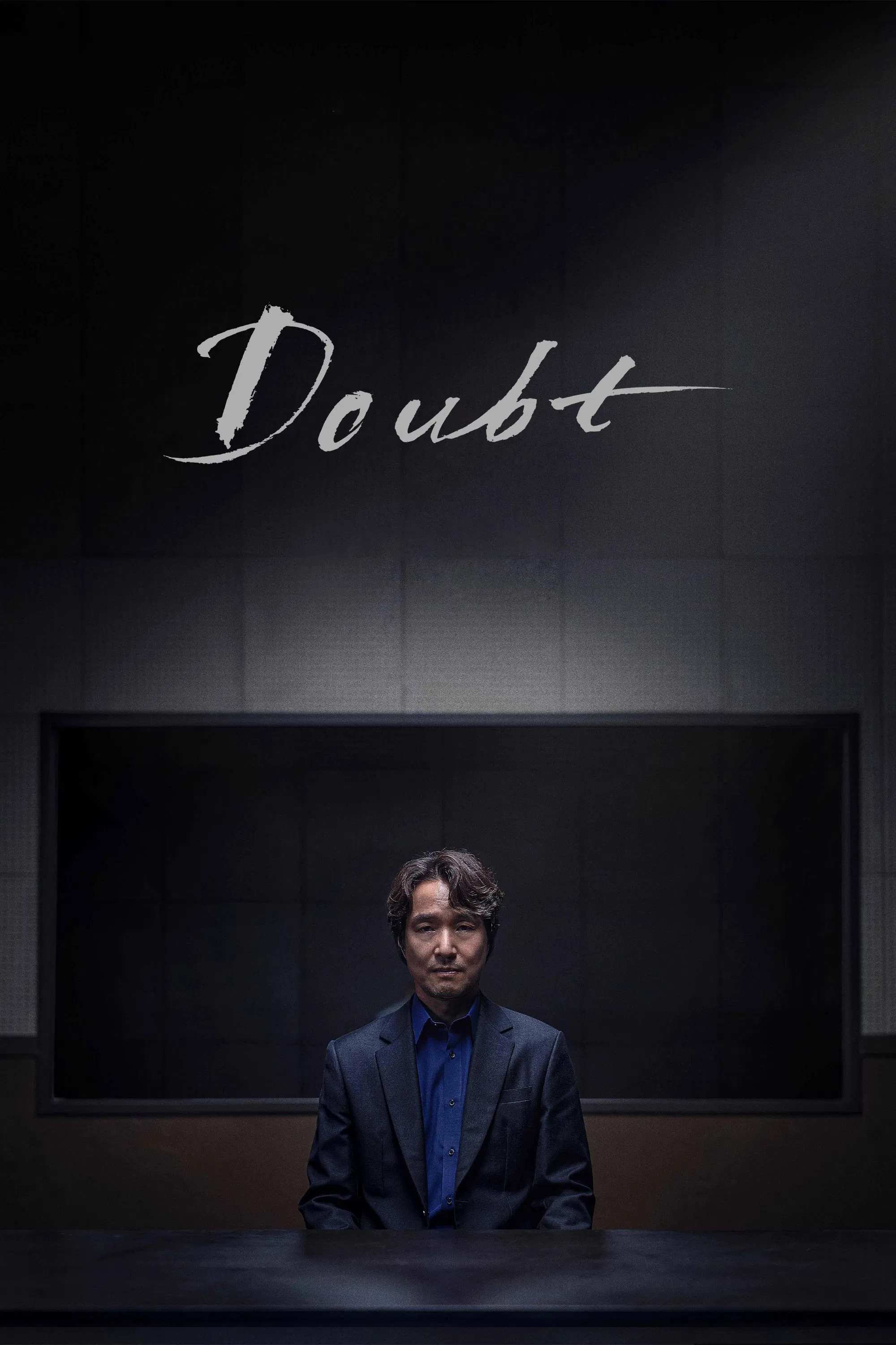 Poster chính thức của phim Phim Tâm Lý, Phim Hình Sự "Kẻ Phản Bội Thân Mật" (Doubt - 2024), với sự tham gia của diễn viên Han Suk-kyu và Chae Won-been.