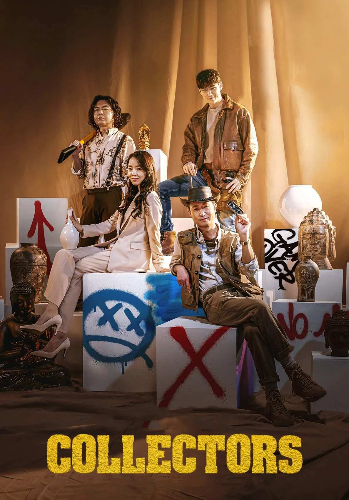 Poster chính thức của phim Phim Hài, Phim Phiêu Lưu "Kẻ Săn Mộ" (Collectors - 2020), với sự tham gia của diễn viên Lee Je-hoon và Jo Woo-jin.