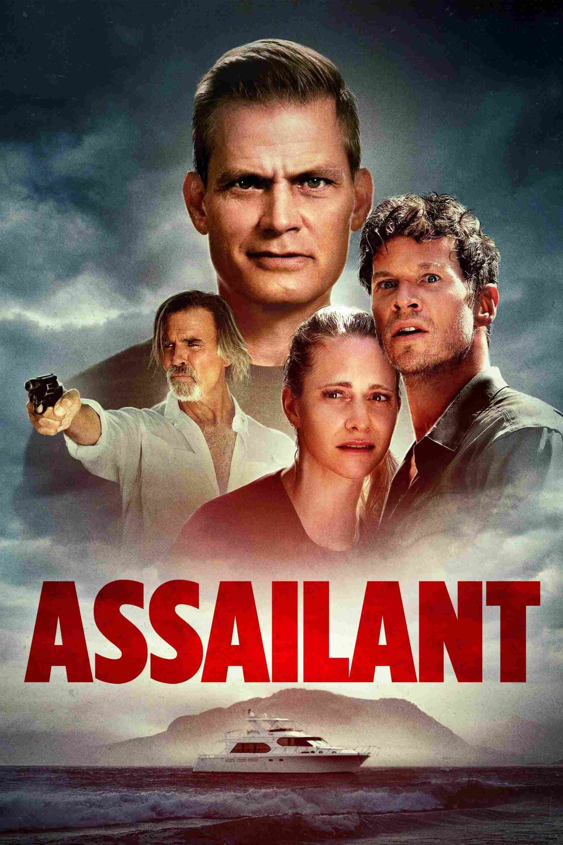 Poster chính thức của phim Phim Giật Gân "Kẻ Săn Mồi Máu Lạnh" (Assailant - 2022), với sự tham gia của diễn viên Poppy Delevingne và Chad Michael Collins.