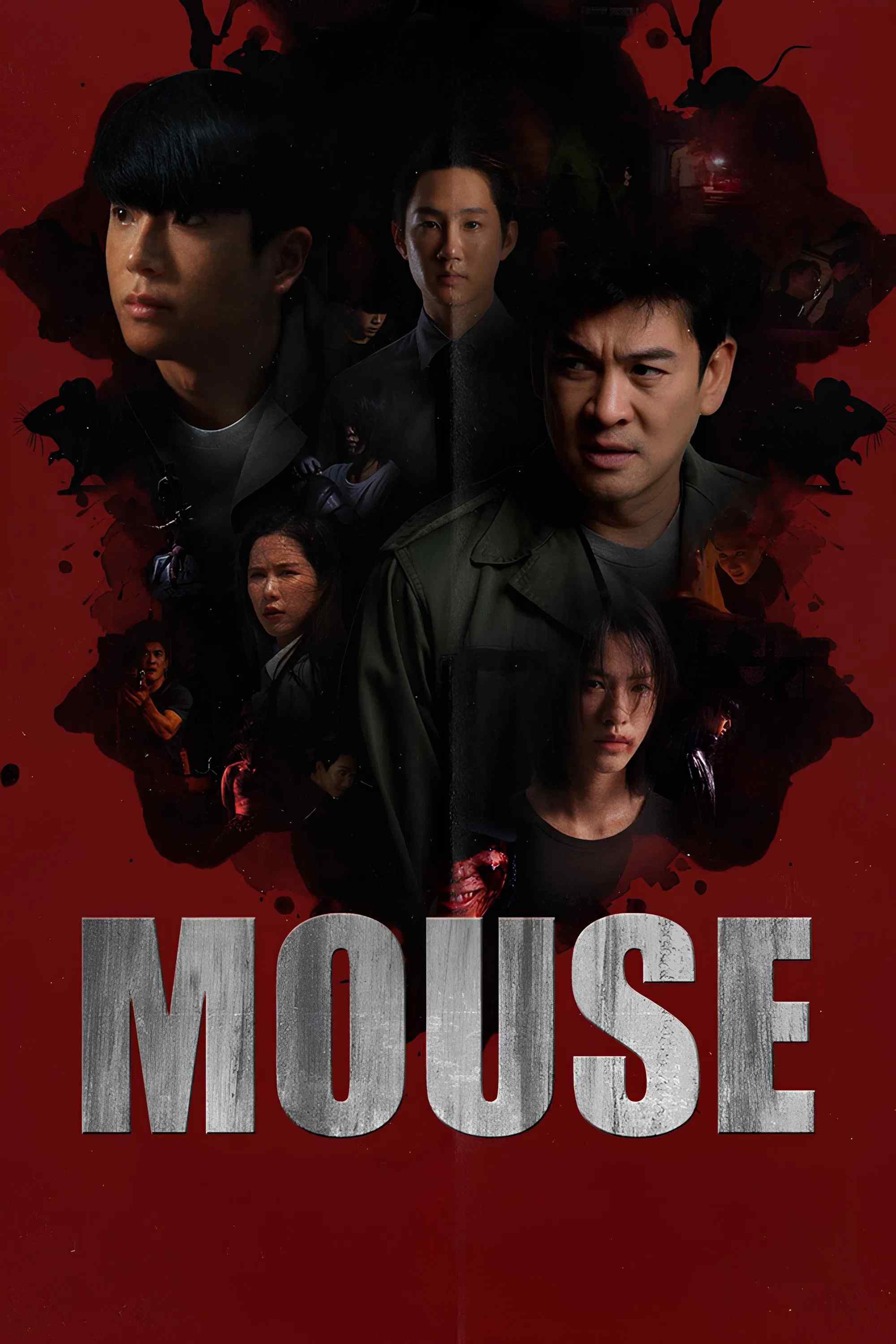 Poster chính thức của phim Phim Tâm Lý, Phim Bí Ẩn "Kẻ Săn Người (Bản Thái)" (Mouse - 2025), với sự tham gia của diễn viên Chanon Santinatornkul và Shahkrit Yamnarm.