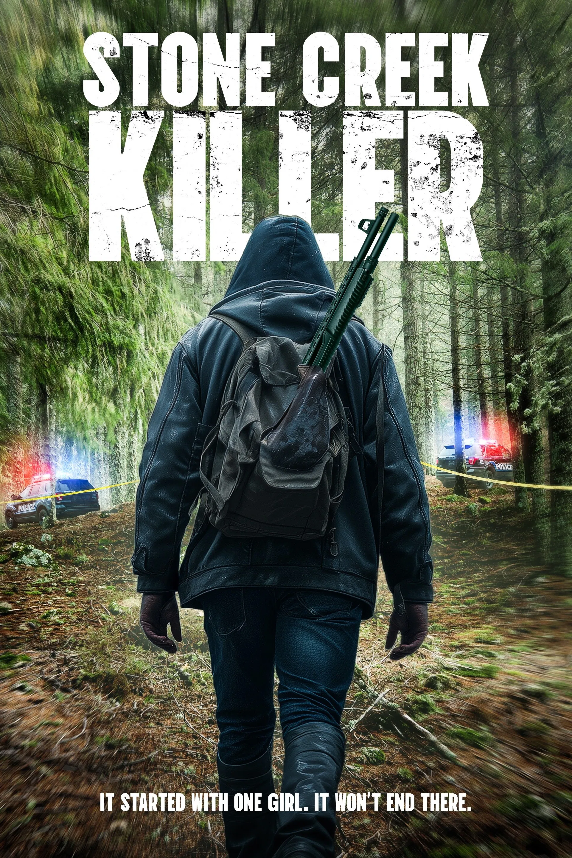 Poster chính thức của phim Phim Giật Gân, Phim Hình Sự "Kẻ Sát Nhân Stone Creek" (Stone Creek Killer - 2025), với sự tham gia của diễn viên Clayne Crawford và Lyndon Smith.
