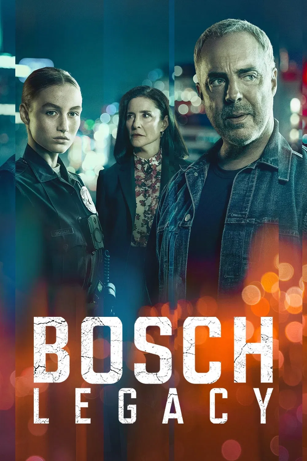 Poster chính thức của phim Phim Hình Sự, Phim Tâm Lý "Kế Thừa (Phần 3)" (Bosch: Legacy - 2022), với sự tham gia của diễn viên Titus Welliver và Mimi Rogers.