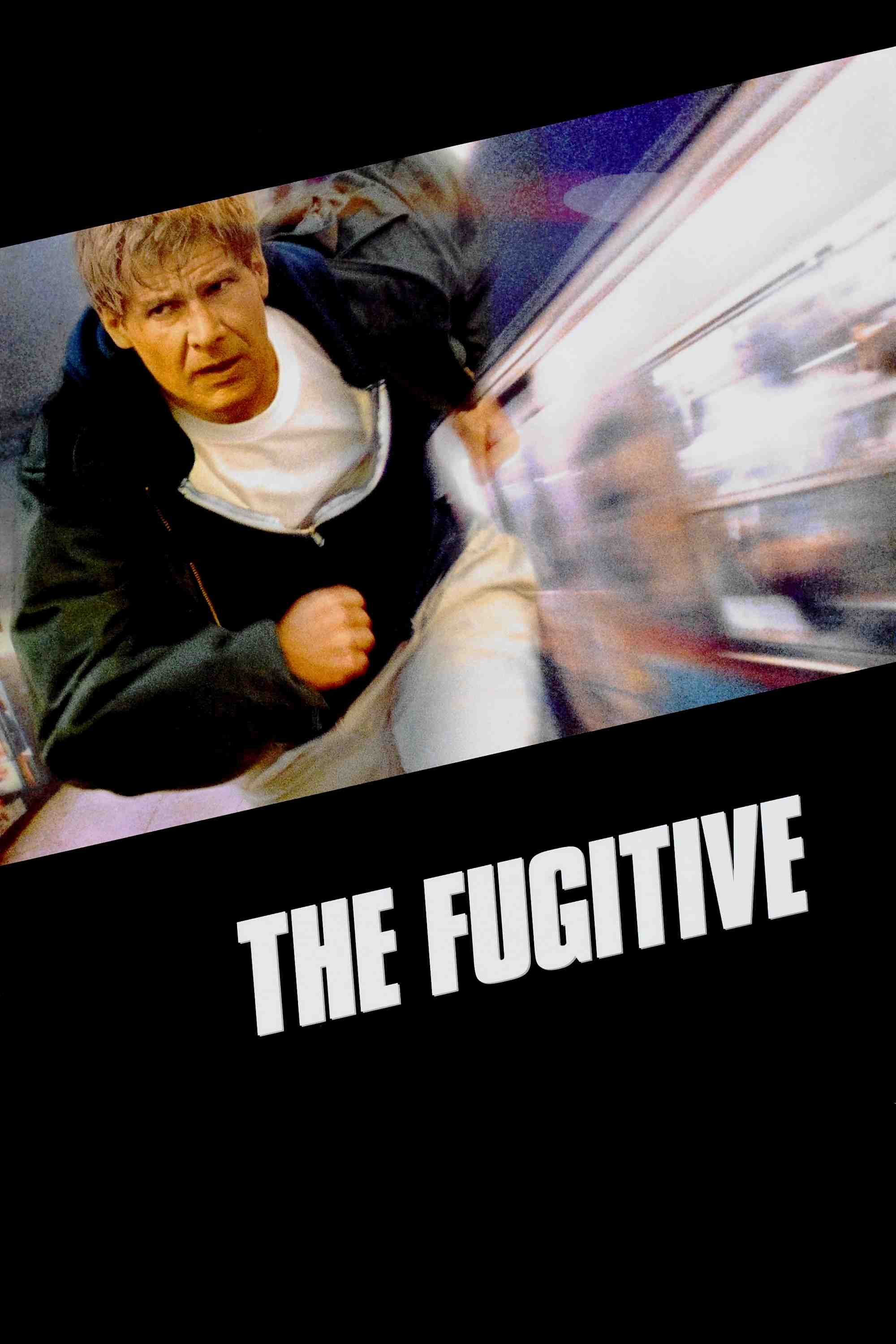 Poster chính thức của phim Phim Hành Động, Phim Giật Gân "Kẻ Trốn Chạy" (The Fugitive - 1993), với sự tham gia của diễn viên Harrison Ford và Tommy Lee Jones.