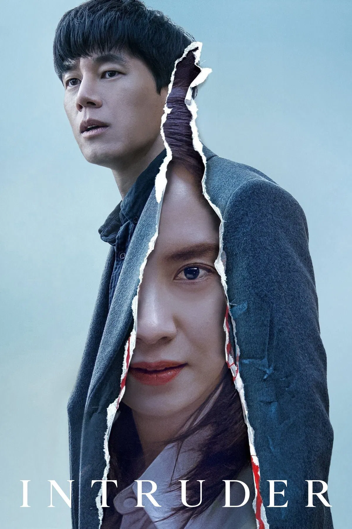 Poster chính thức của phim Phim Bí Ẩn, Phim Giật Gân "Kẻ Xâm Nhập" (Intruder - 2020), với sự tham gia của diễn viên Kim Moo-yul và Song Ji-hyo.