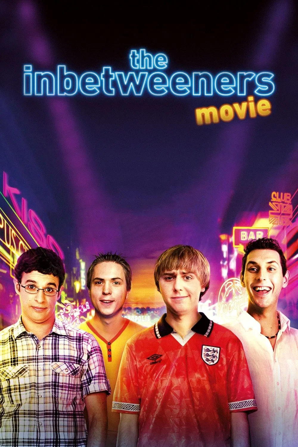 Poster chính thức của phim Phim Hài "Kẹt Giữa" (The Inbetweeners Movie - 2011), với sự tham gia của diễn viên Simon Bird và James Buckley.