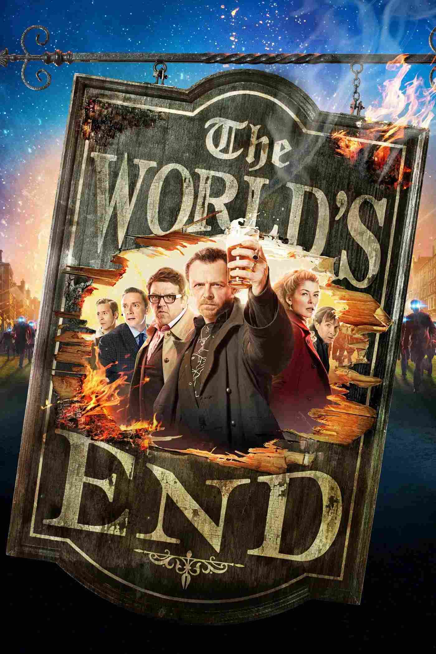 Poster chính thức của phim Phim Hài, Phim Hành Động "Kết Thúc Của Thế Giới" (The World's End - 2013), với sự tham gia của diễn viên Simon Pegg và Nick Frost.