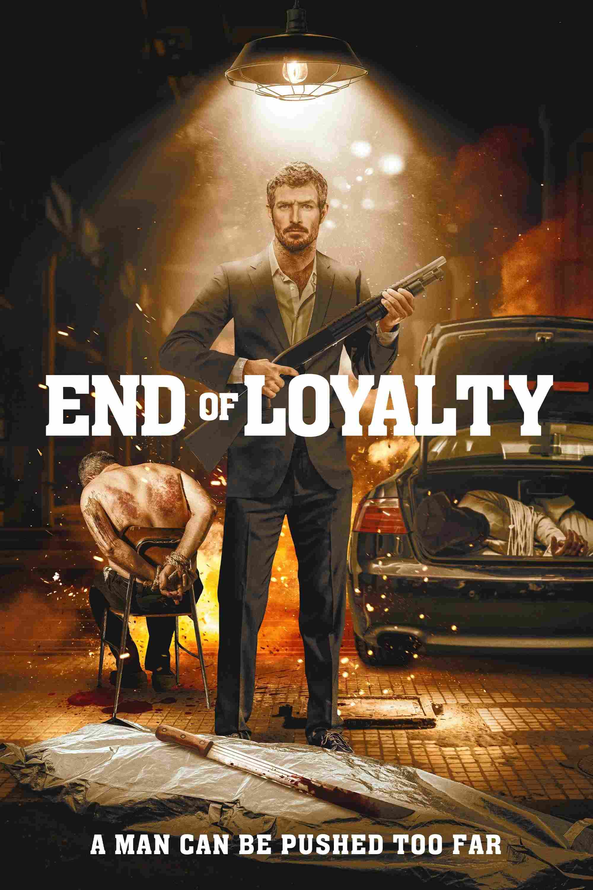 Poster chính thức của phim Phim Hình Sự, Phim Hành Động "Kết thúc lòng trung thành" (End of Loyalty - 2023), với sự tham gia của diễn viên Braxton Angle và Justice Joslin.