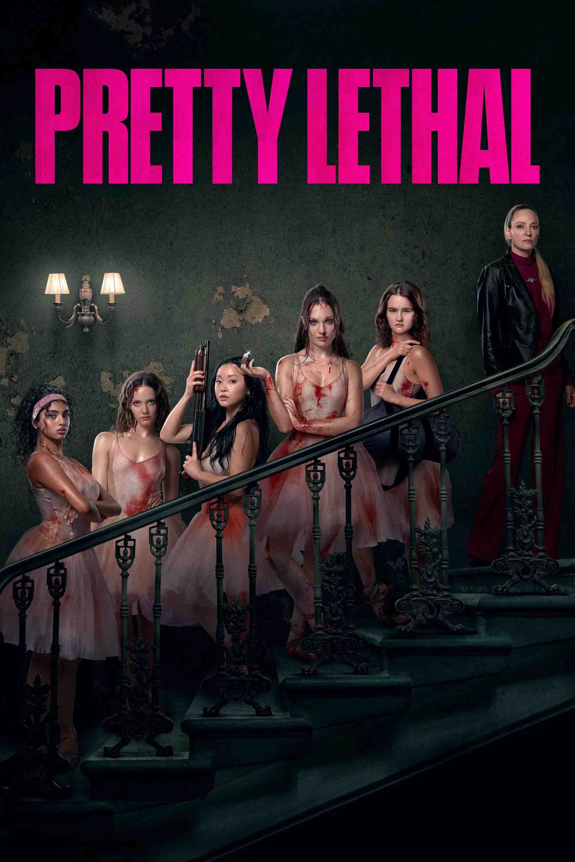 Poster chính thức của phim Phim Hành Động, Phim Giật Gân "Khá nguy hiểm" (Pretty Lethal - 2026), với sự tham gia của diễn viên Maddie Ziegler và Trần Đồng Lan.