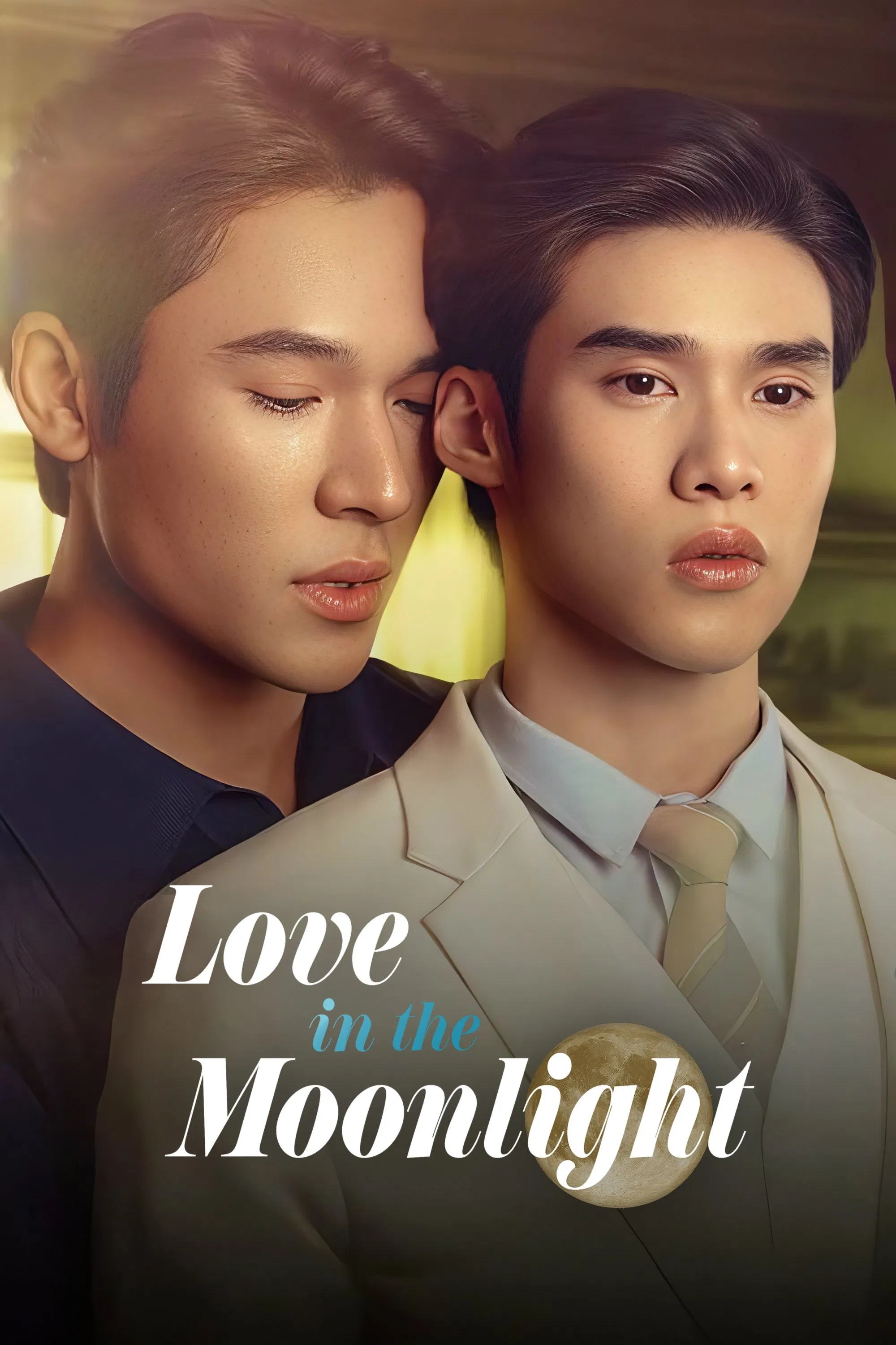 Poster chính thức của phim Phim Tâm Lý "Khắc Tình Trong Ánh Trăng" (Love in the Moonlight - 2025), với sự tham gia của diễn viên Peemapol Panichtamrong và Satjakorn Chalard.