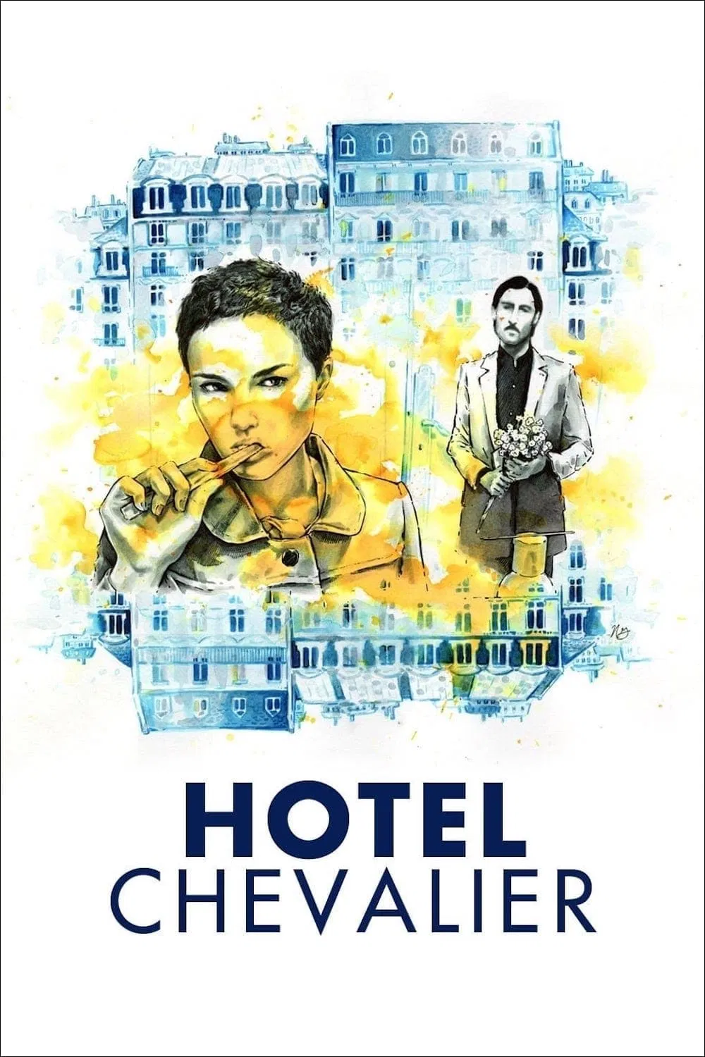 Poster chính thức của phim Phim Tâm Lý, Phim Tình Cảm "Khách Sạn Chevalier" (Hotel Chevalier - 2007), với sự tham gia của diễn viên Jason Schwartzman và Natalie Portman.